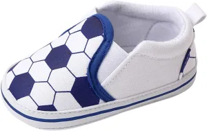 Spring and Summer Children Baby Toddler Shoes Boys and Girls Casual Shoes Flat Bottom Light Slip On Comfortable Football Print Toddler Shoes That Make Noise