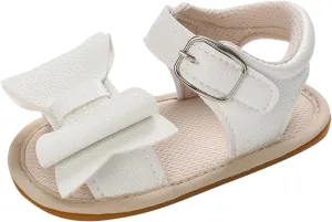 Spring And Summer Children Baby Toddler Shoes Boys And Girls Sandals Solid Color Bow Buckle Open Infant Dress Shoes Boys