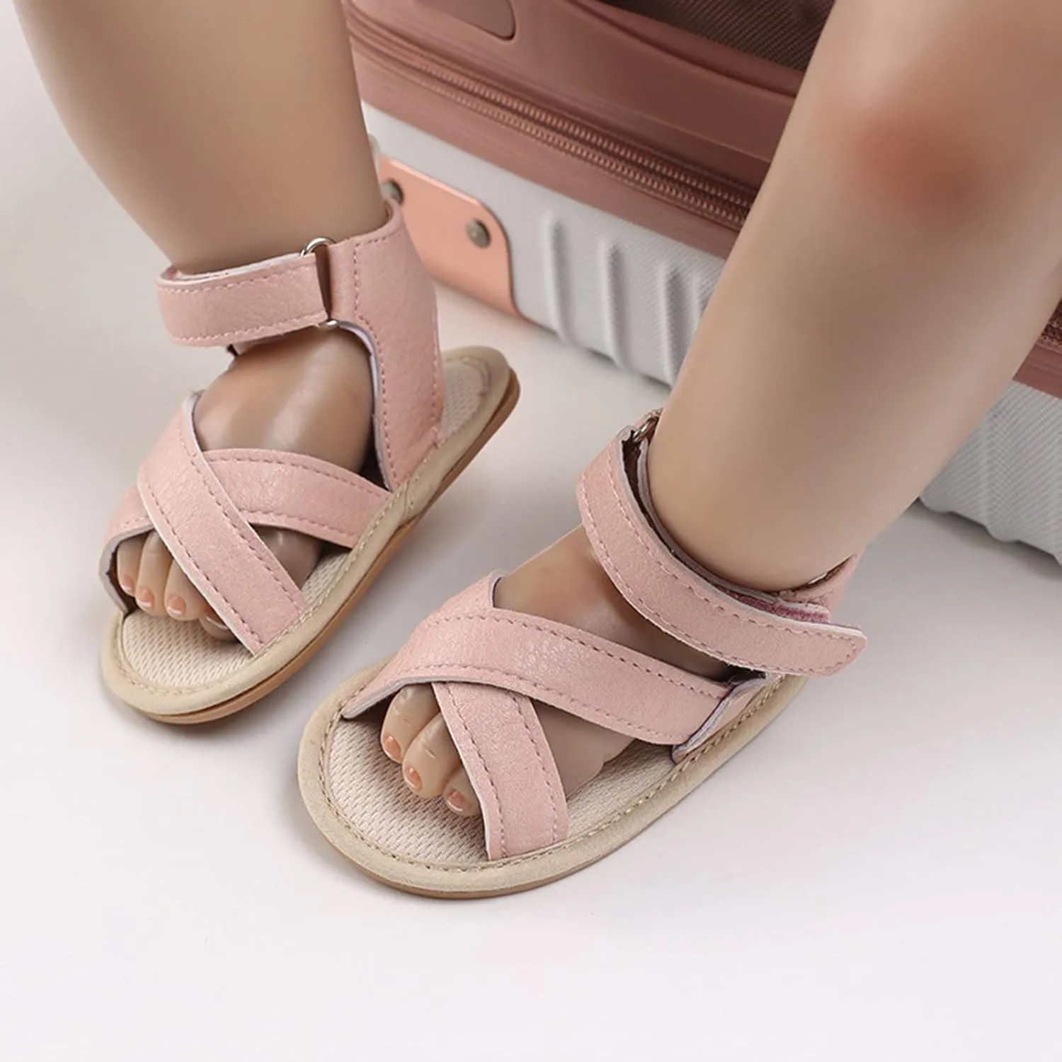 Spring And Summer Children Baby Toddler Shoes Boys And Girls Sandals Solid Color Open Toe Breathable Sheep Baby Slippers