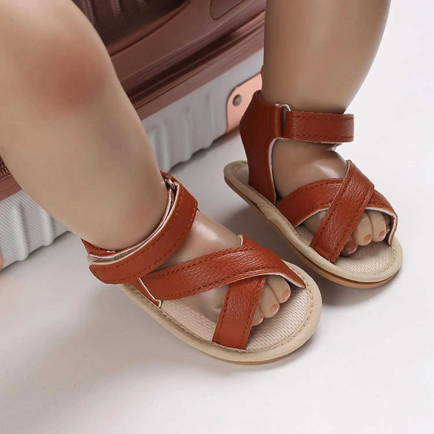 Spring And Summer Children Baby Toddler Shoes Boys And Girls Sandals Solid Color Open Toe Breathable Sheep Baby Slippers