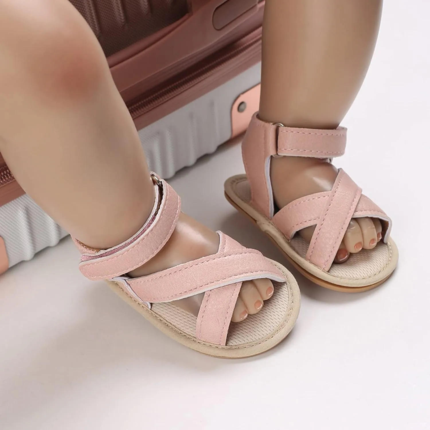 Spring And Summer Children Baby Toddler Shoes Boys And Girls Sandals Solid Color Open Toe Breathable Sheep Baby Slippers