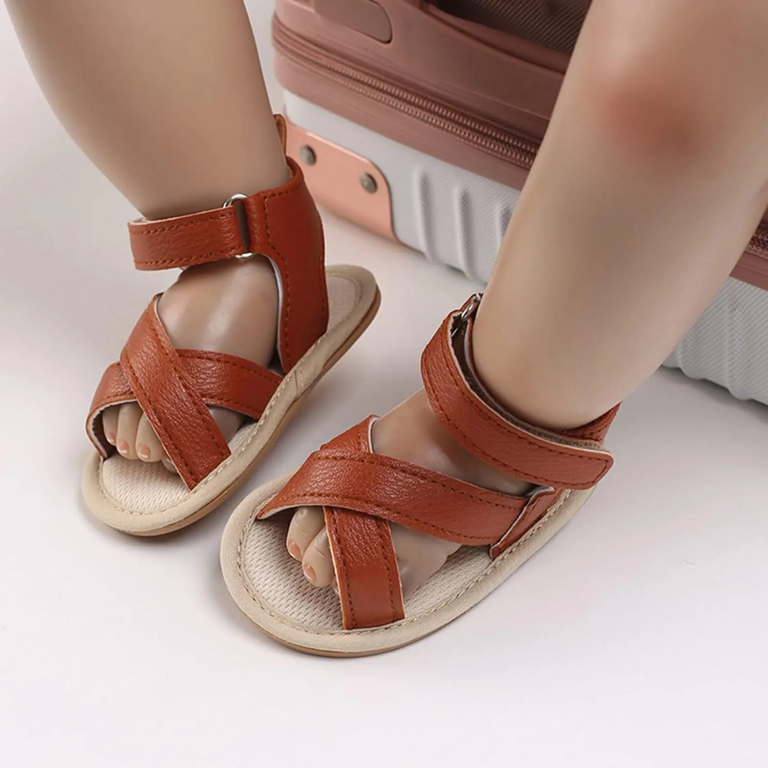 Spring And Summer Children Baby Toddler Shoes Boys And Girls Sandals Solid Color Open Toe Breathable Sheep Baby Slippers