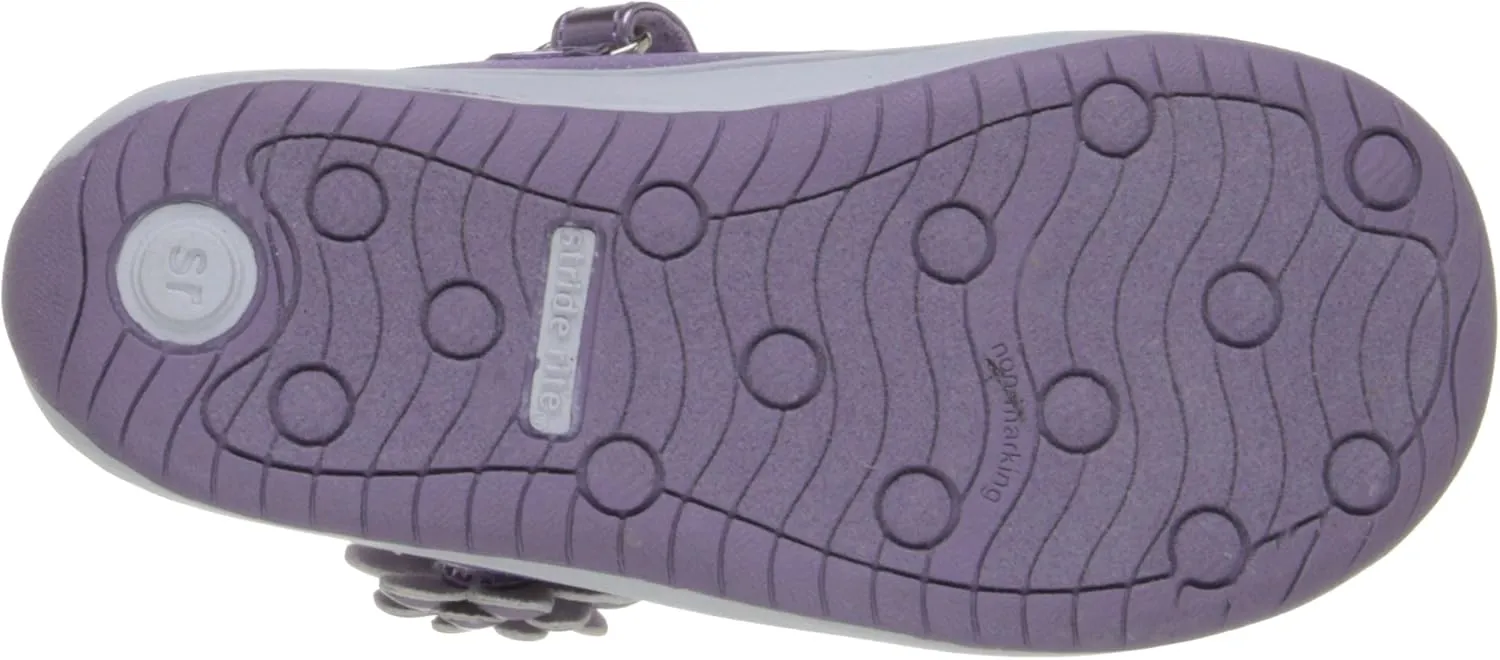 Stride Rite Haylie Mary Jane (Toddler/Little Kid), Silver, 8 Toddler