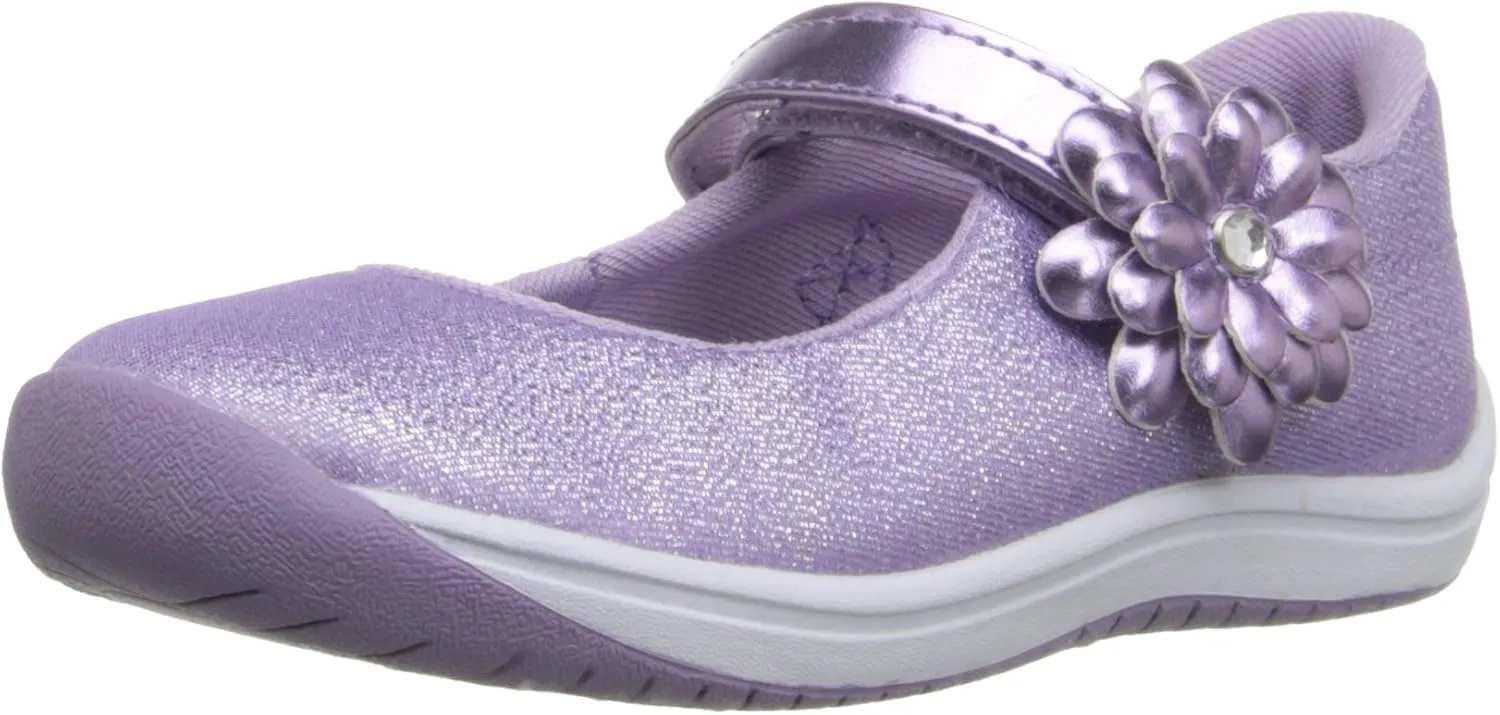 Stride Rite Haylie Mary Jane (Toddler/Little Kid), Silver, 8 Toddler