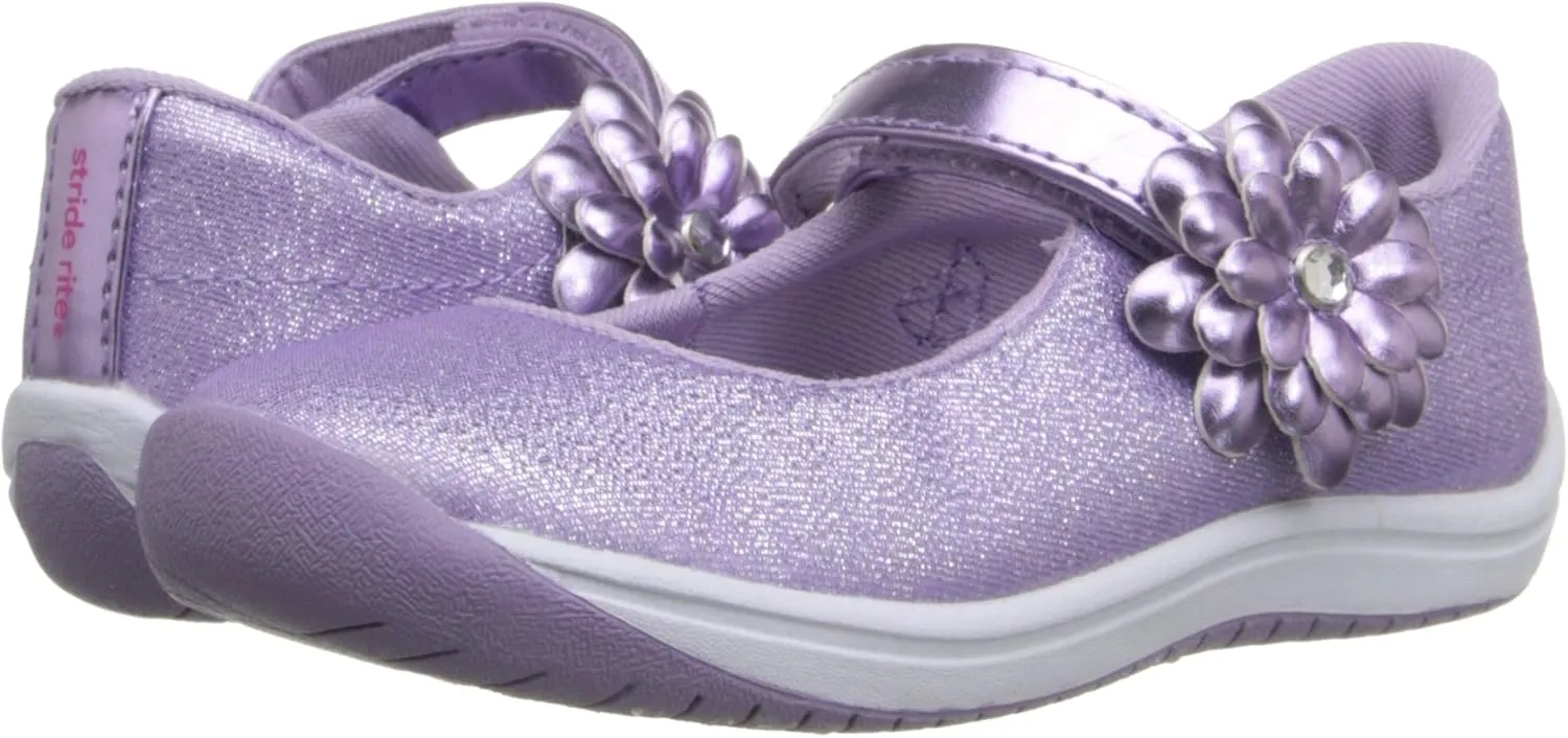 Stride Rite Haylie Mary Jane (Toddler/Little Kid), Silver, 8 Toddler