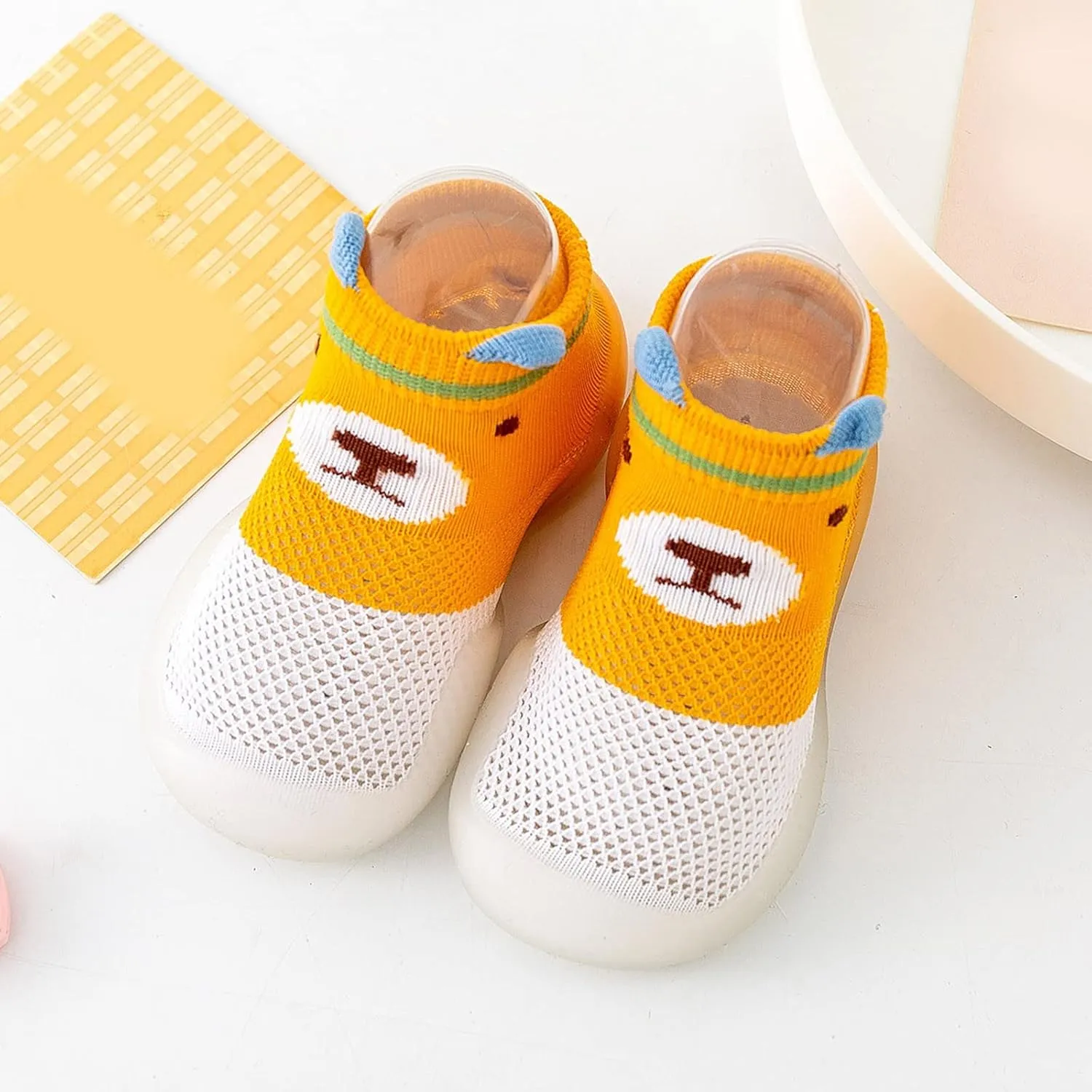 Summer and Autumn Infant Toddler Shoes Cute Deer Rabbit Pattern Children Mesh Breathable Floor Boys Infant Shoes