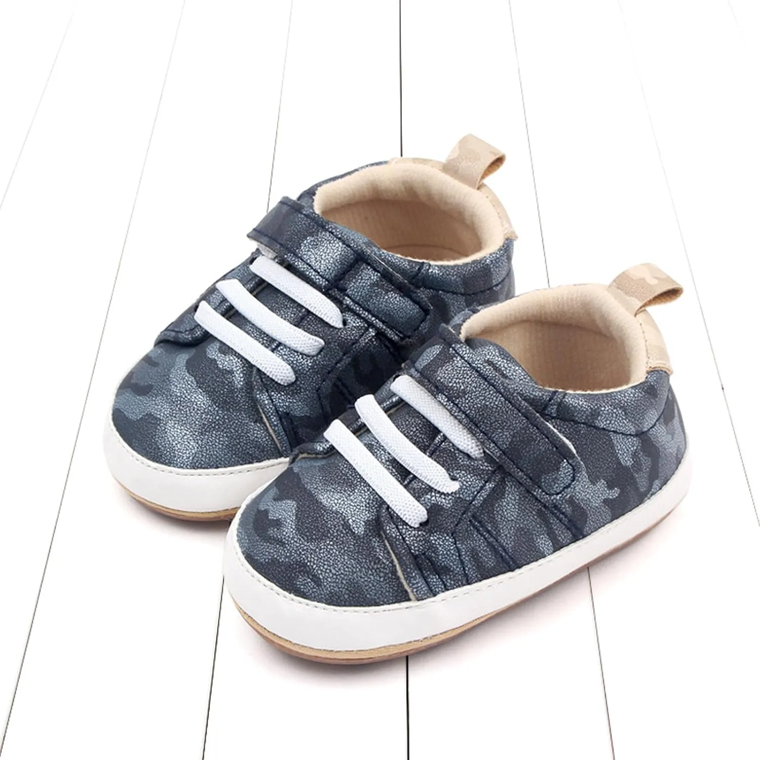 Summer Children Infant Infant Shoes Boys and Girls Sports Flat Bottom Lightweight Camouflage Print Size 4 Slip on Shoes