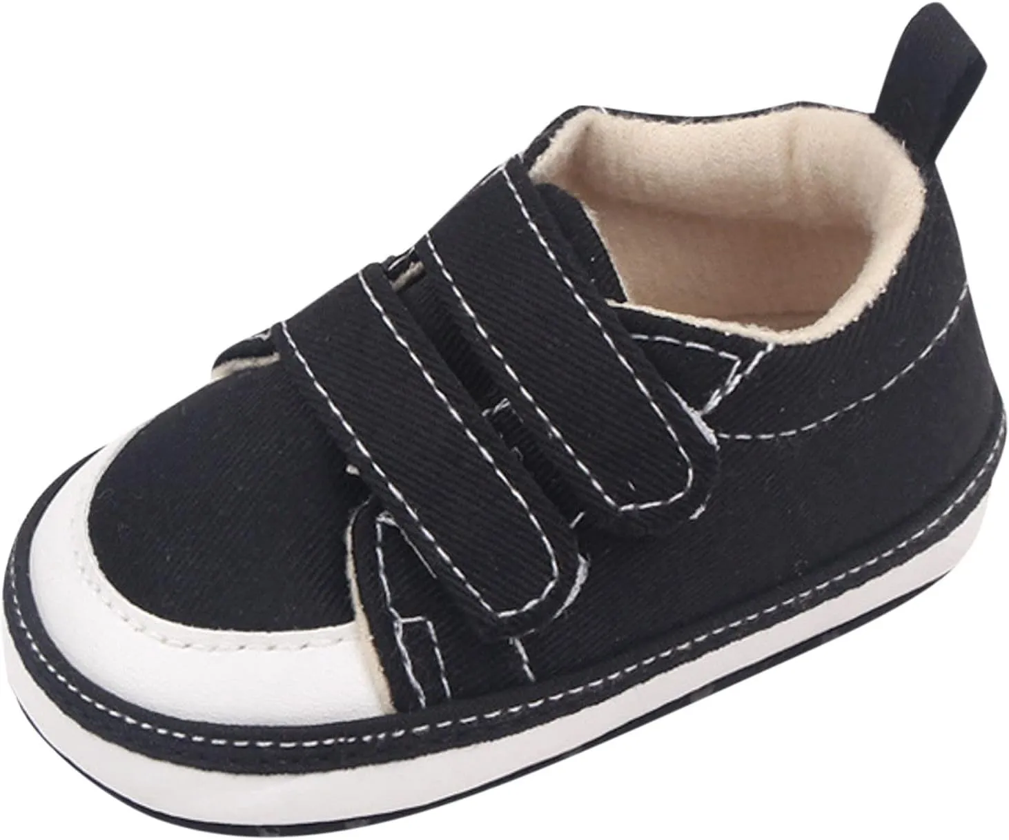 Summer Children Infant Toddler Shoes Boys and Girls Sports Lightweight Canvas Hook Loop Comfortable Water Shoes Boys (Black, 4 Infant)