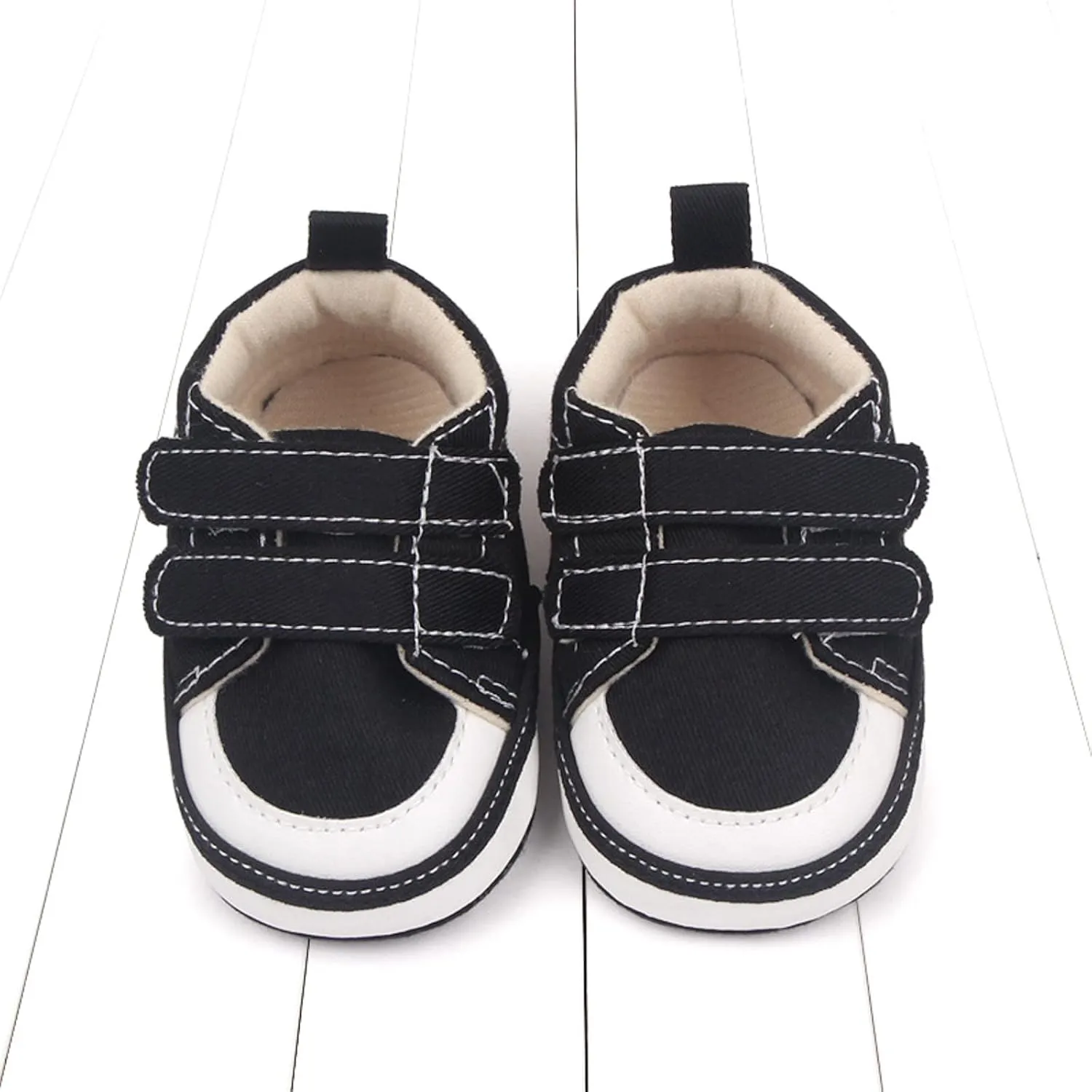 Summer Children Infant Toddler Shoes Boys and Girls Sports Lightweight Canvas Hook Loop Comfortable Water Shoes Boys (Black, 4 Infant)