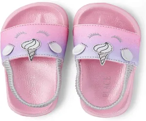 The Children's Place Baby-Girl's Unicorn Slide Sandals Slipper