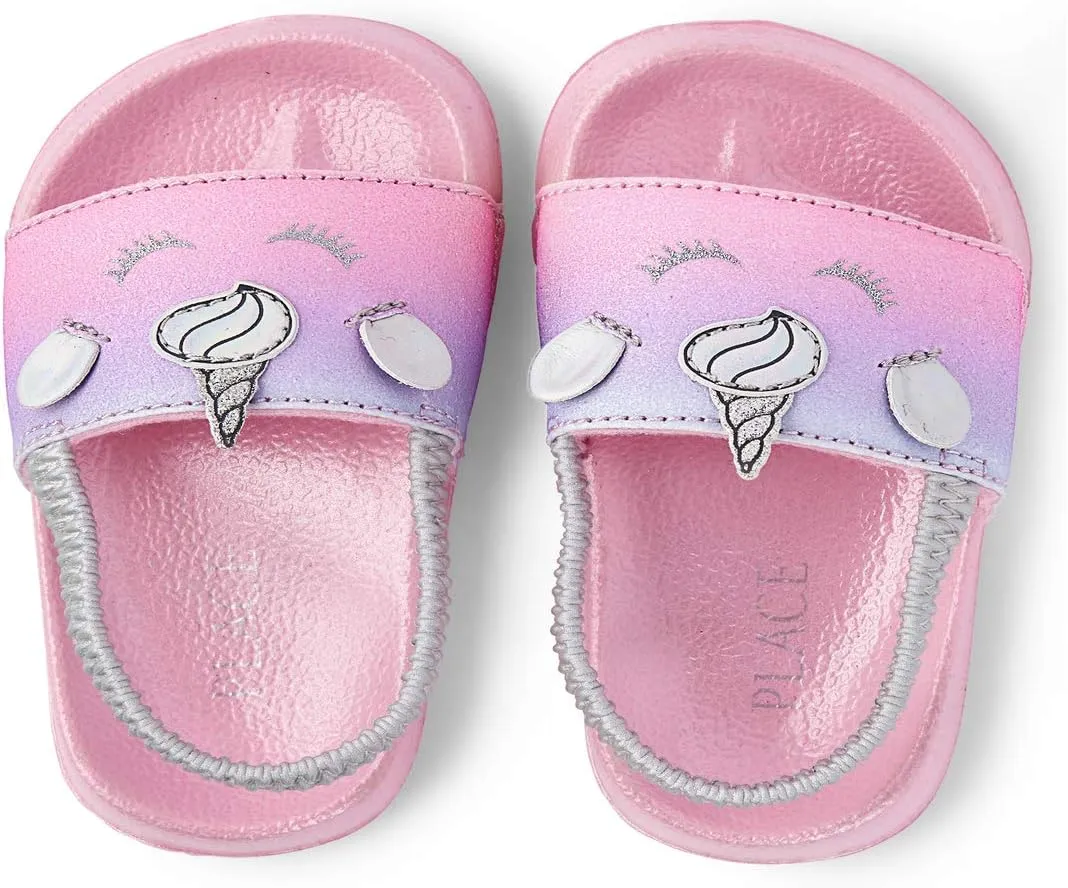 The Children's Place Baby-Girl's Unicorn Slide Sandals Slipper