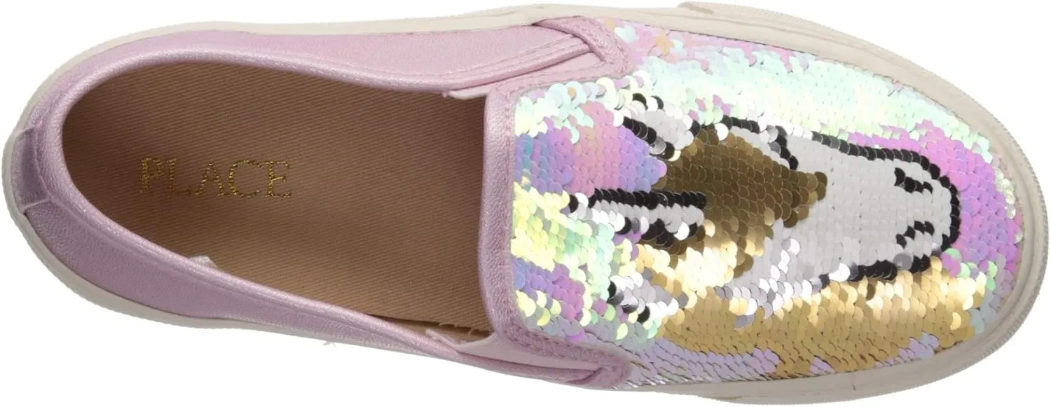 The Children's Place Girl's Sequence Slip on Sneaker