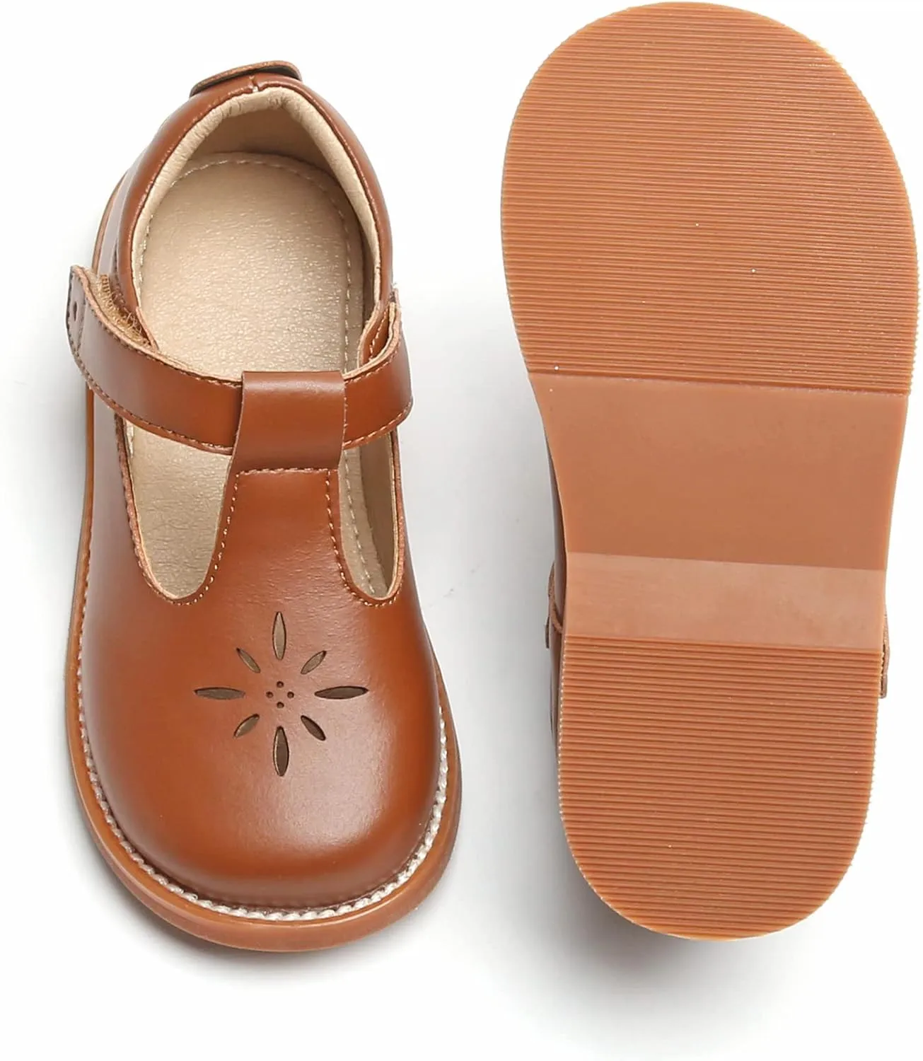 Todder Little Girls Oxford Shoes Mary Jane T-Strap School Uniform Party Dress Flat Shoes