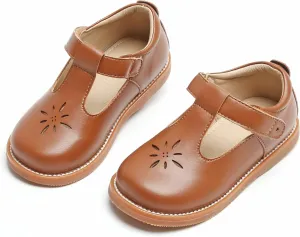 Todder Little Girls Oxford Shoes Mary Jane T-Strap School Uniform Party Dress Flat Shoes