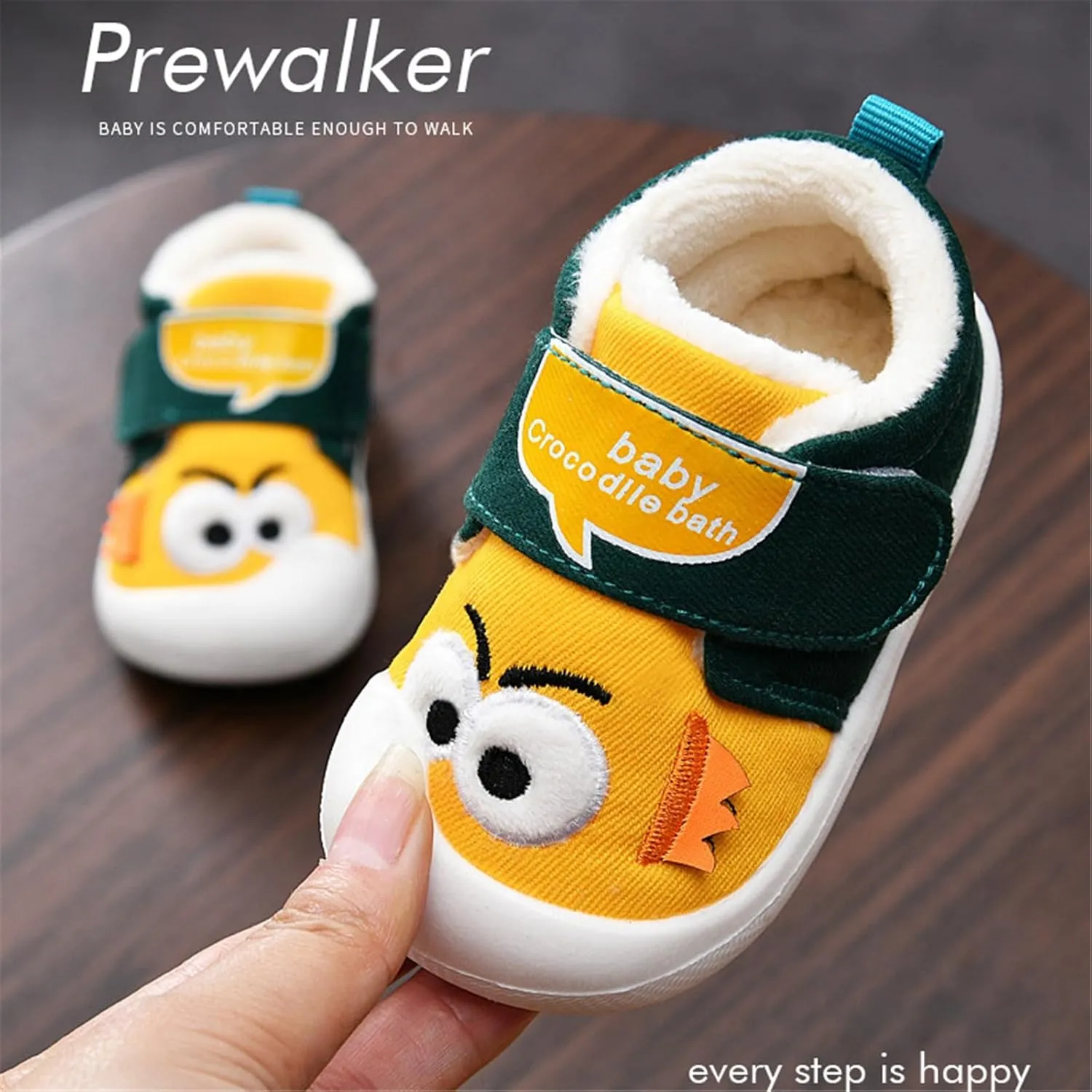 Toddler Baby Boy Girl Sneakers Fall and Winter Soft Sole Non Slip Padded Cotton Shoes Lightweight Boys Flexible Shoes