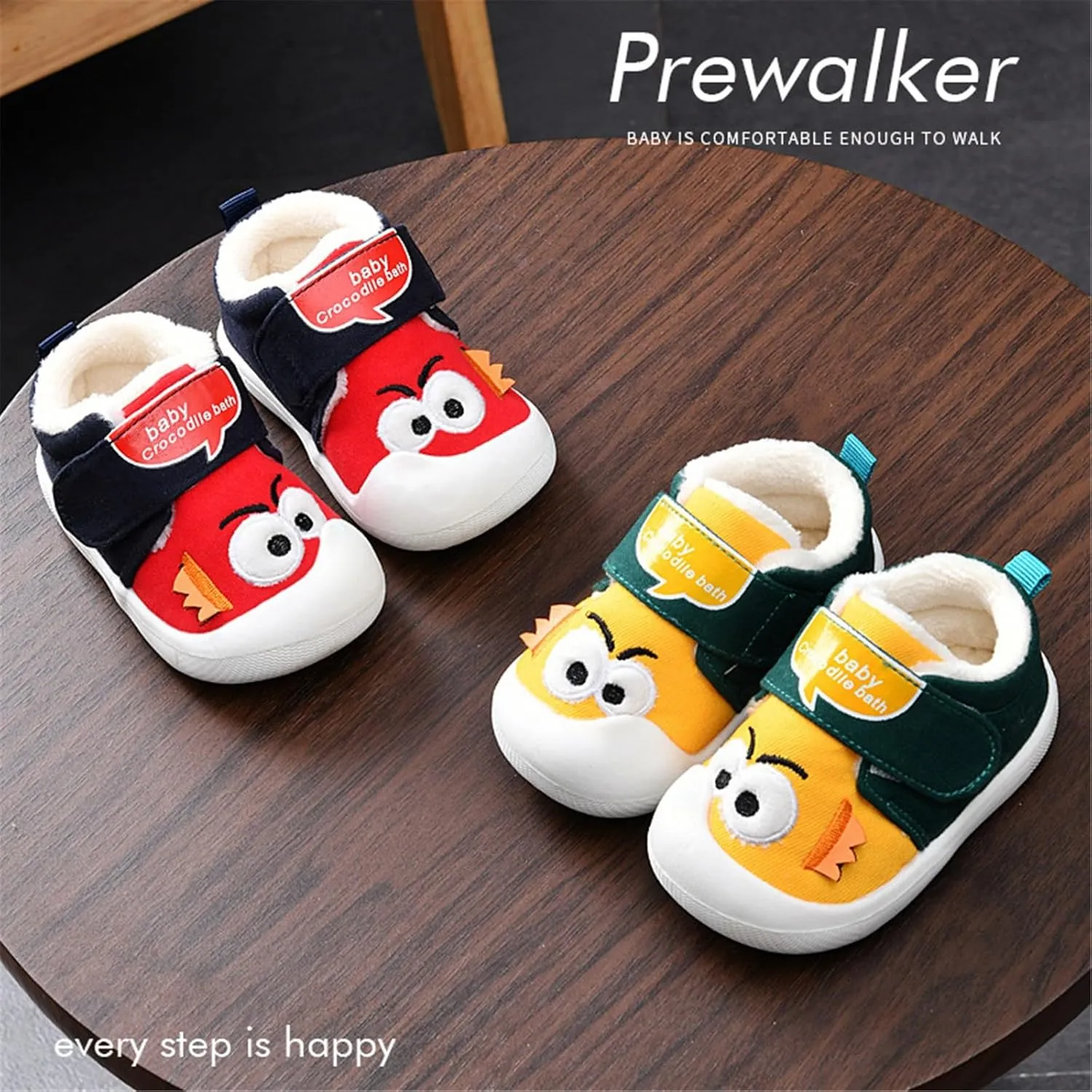 Toddler Baby Boy Girl Sneakers Fall and Winter Soft Sole Non Slip Padded Cotton Shoes Lightweight Shoes 4c Boy