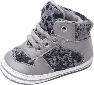 Toddler Baby Boys Girls High Tops Ankle Sneakers Infant Soft Sole Anti-Slip Prewalker Warm First Walking Shoes