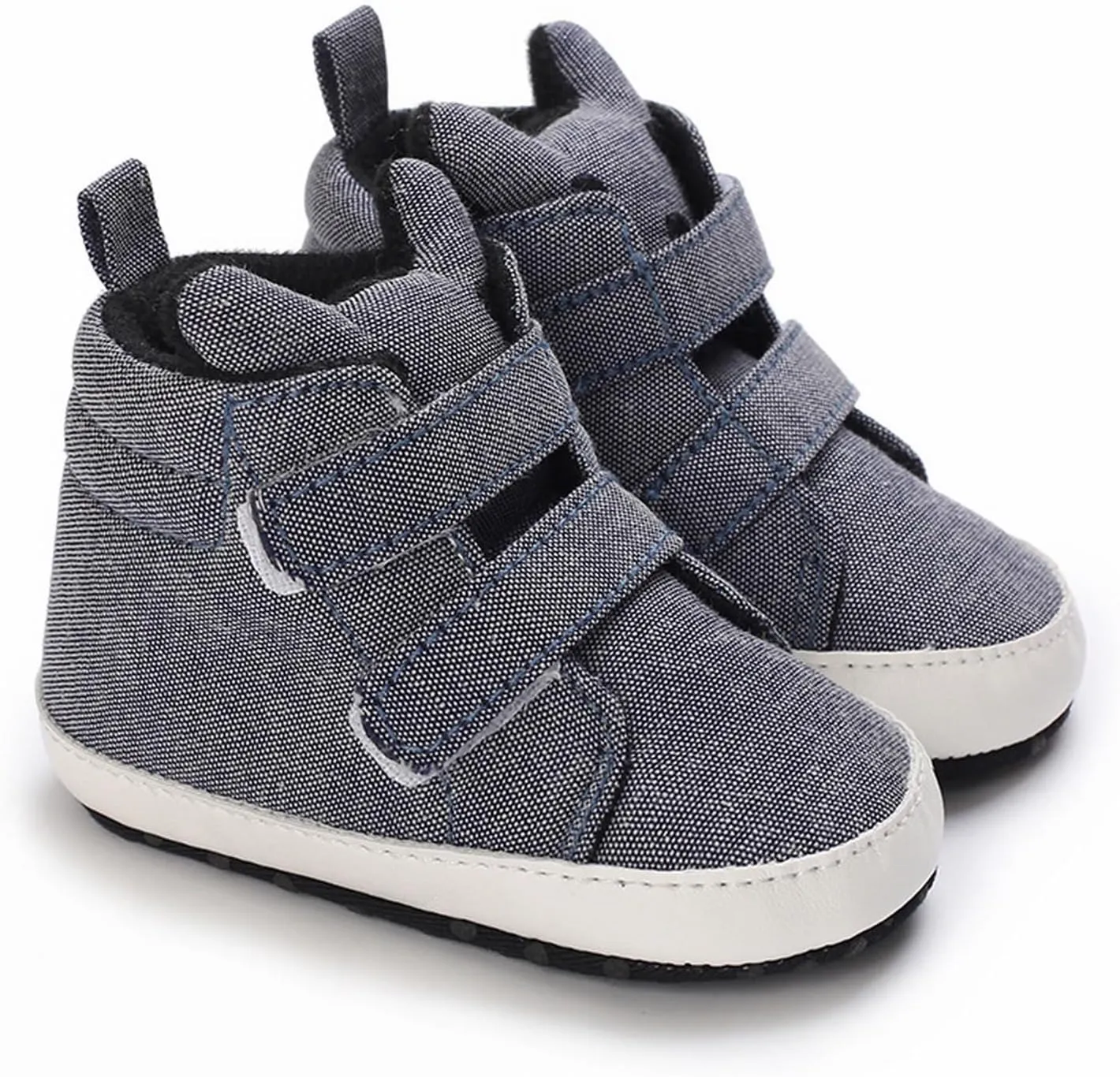 Toddler Baby Boys Girls High Tops Ankle Sneakers Soft Anti Slip Sole PU Leather Infant Newborn Prewalker Shoes Size 4