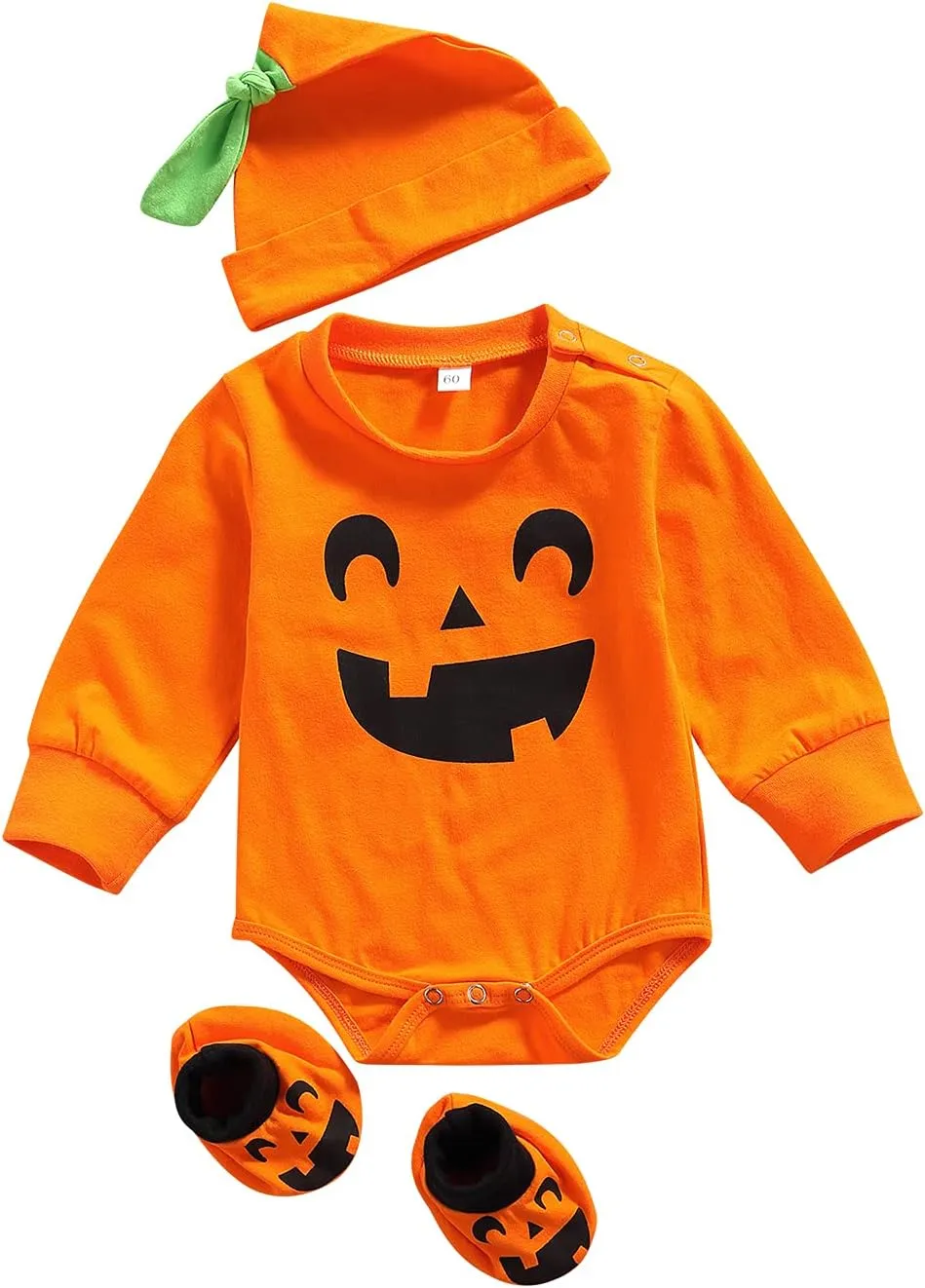 Toddler Baby Girl Boy Halloween Pumpkin Costumes Newborn Baby Pumpkin Outfits with Hat