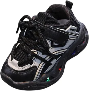 Toddler Baby LED Light Shoes Kids Boys Girls Non Slip Breathable Wide Mesh Sneakers Fashion Casual Sports Shoes
