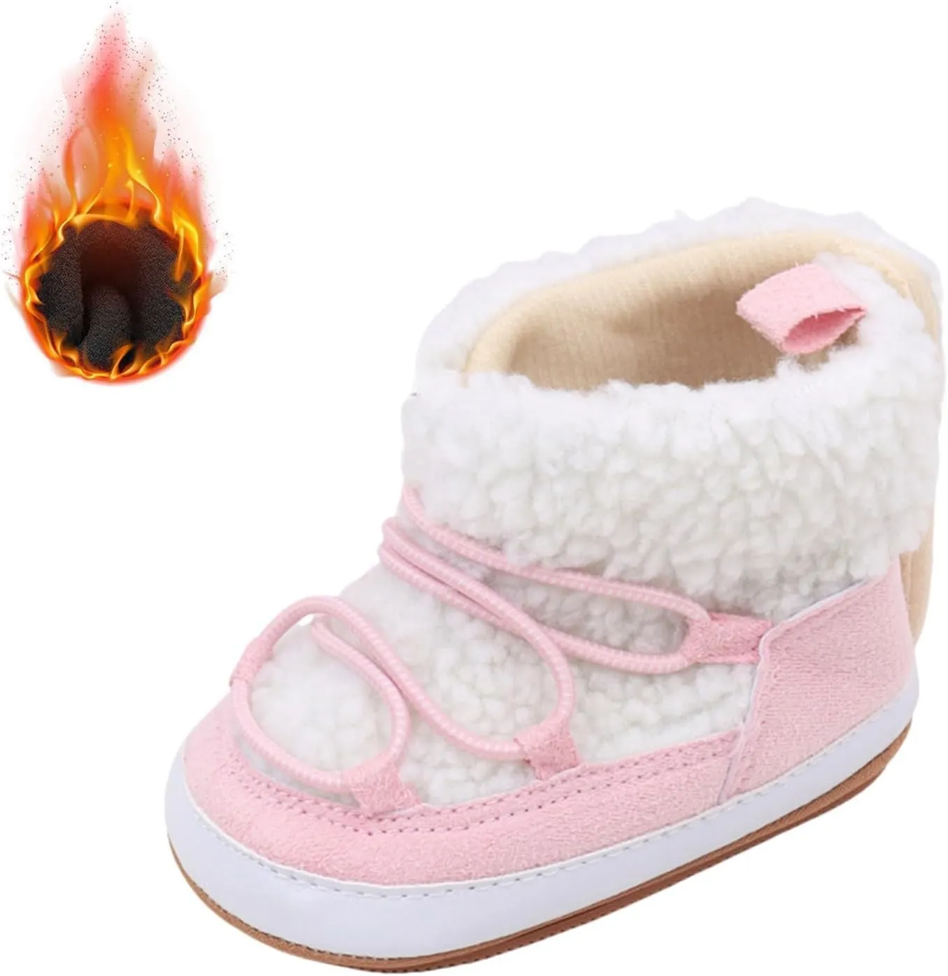 Toddler Baby Winter Fleece Cozy Boots Infant Plush Warm  Lined Soft Non-Slip Soft Sole Sneakers House Shoes
