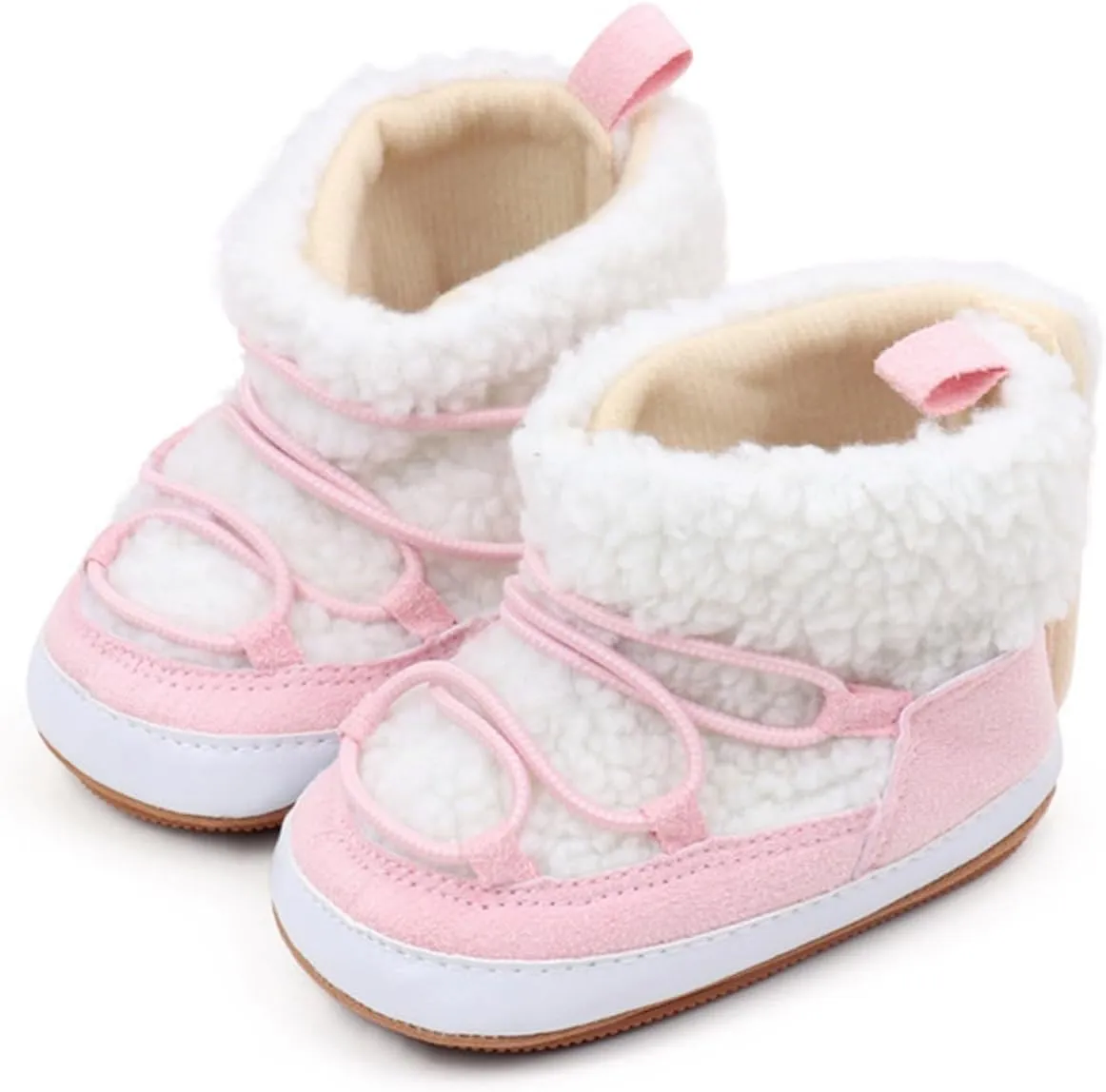 Toddler Baby Winter Fleece Cozy Boots Infant Plush Warm  Lined Soft Non-Slip Soft Sole Sneakers House Shoes