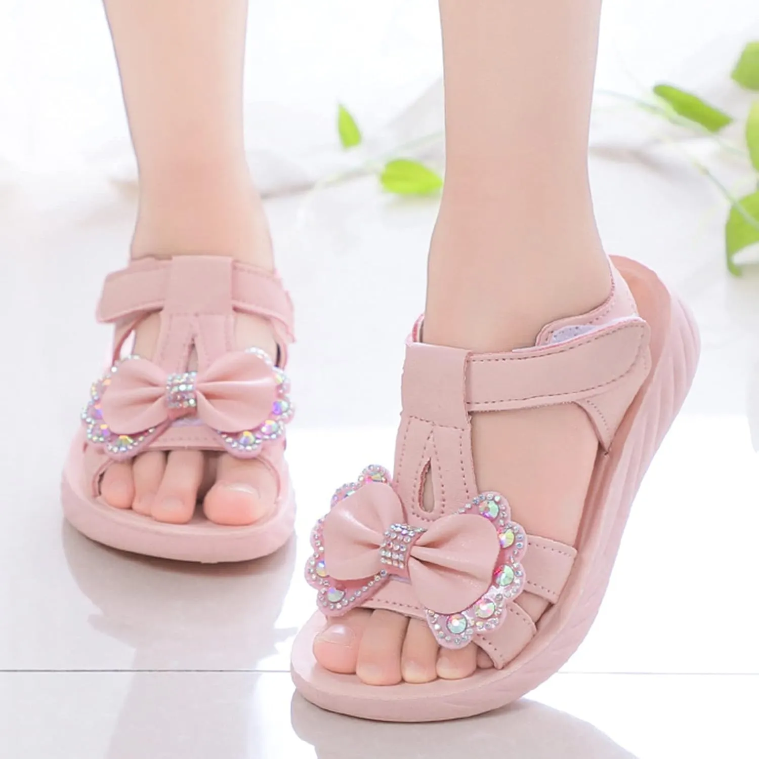 Toddler Ballet Lats Sandals Fashion Little Girls Soft Soles Children Shoes Middle Size Children Size 4 Baby Shoes Girl