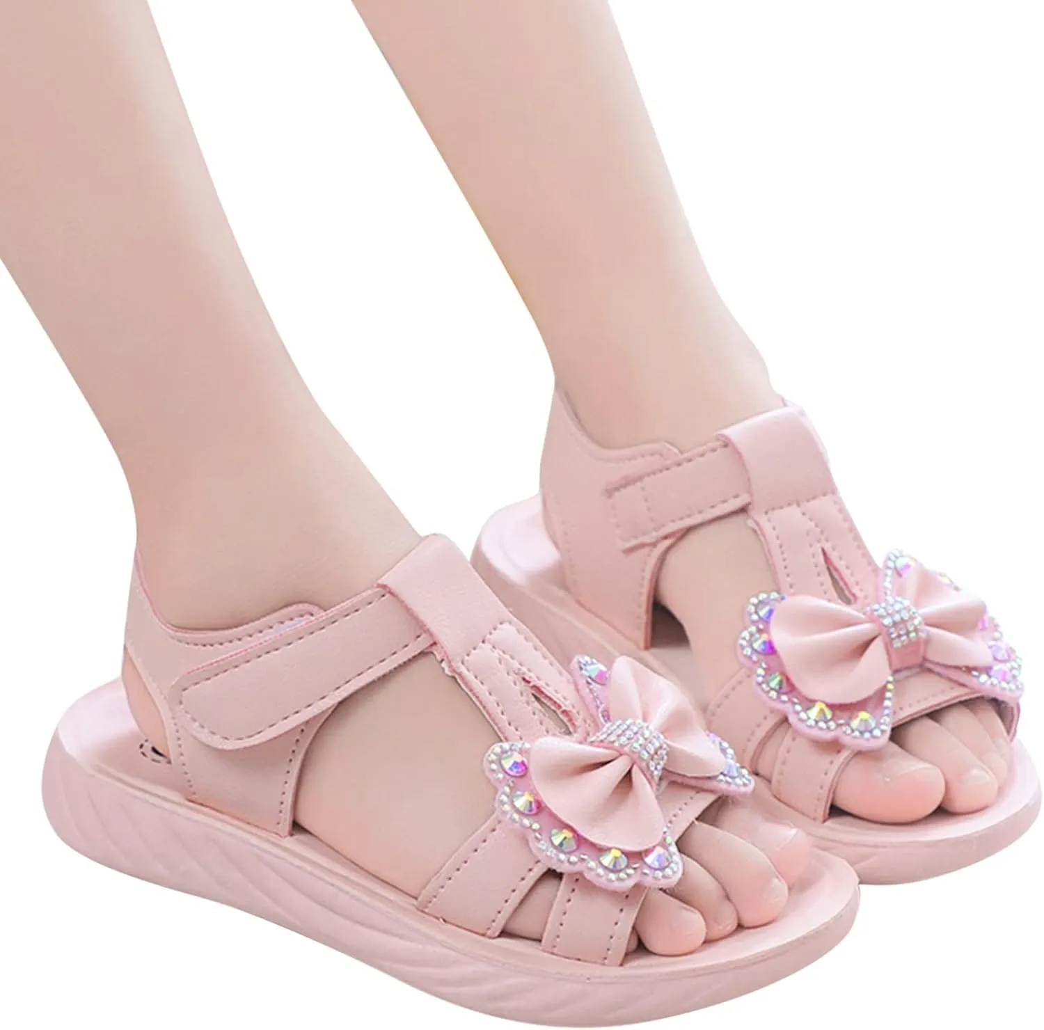 Toddler Ballet Lats Sandals Fashion Little Girls Soft Soles Children Shoes Middle Size Children Size 4 Baby Shoes Girl