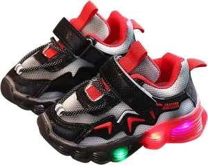 Toddler Boys Girls Light Up Shoes LED Flashing Lightweight Mesh Breathable Adorable Running Sneakers for Kids