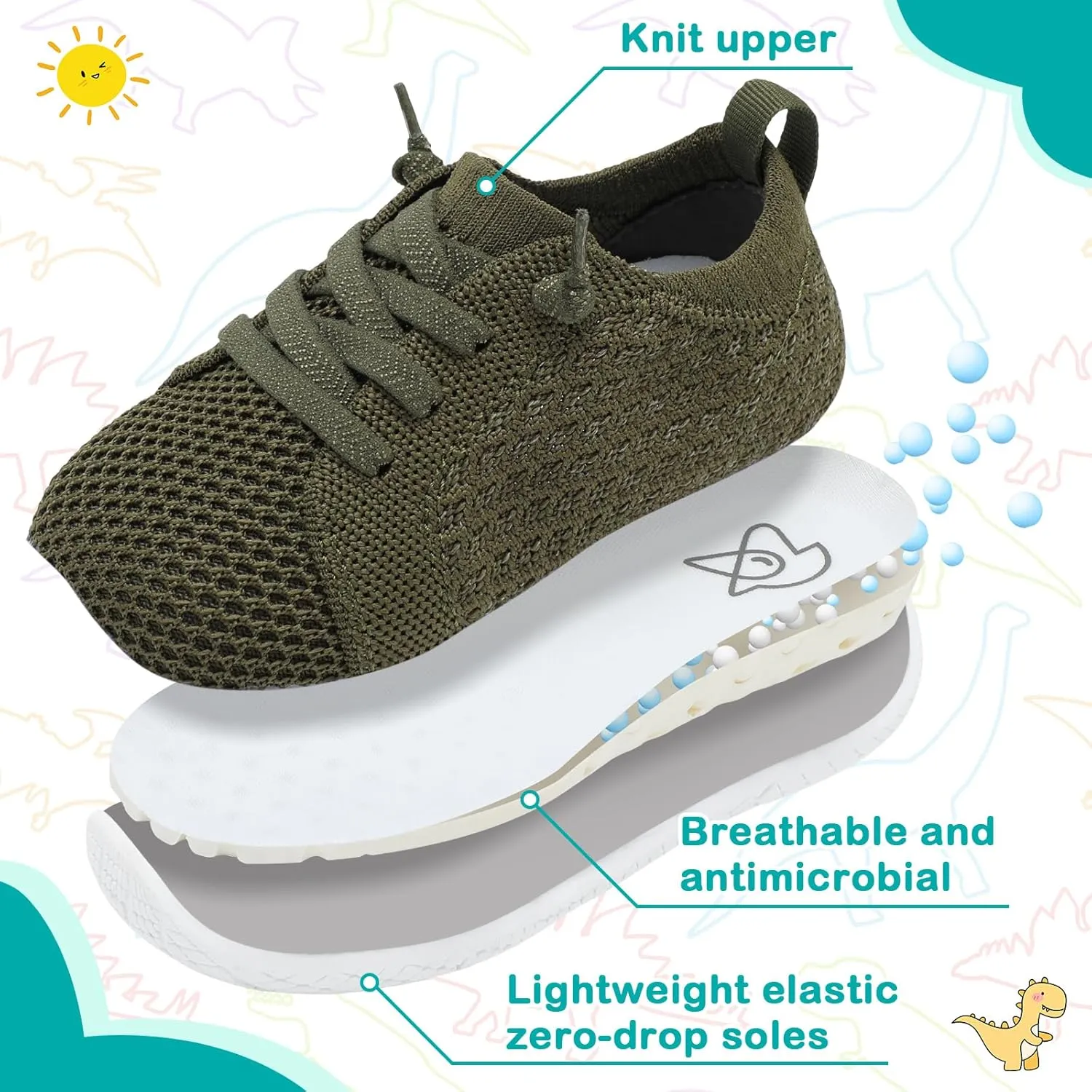 Toddler Boys Girls Shoes Barefoot Shoes Toddler Walking Shoes Kids Tennis Shoes Wide Lightweight Breathable Sneakers