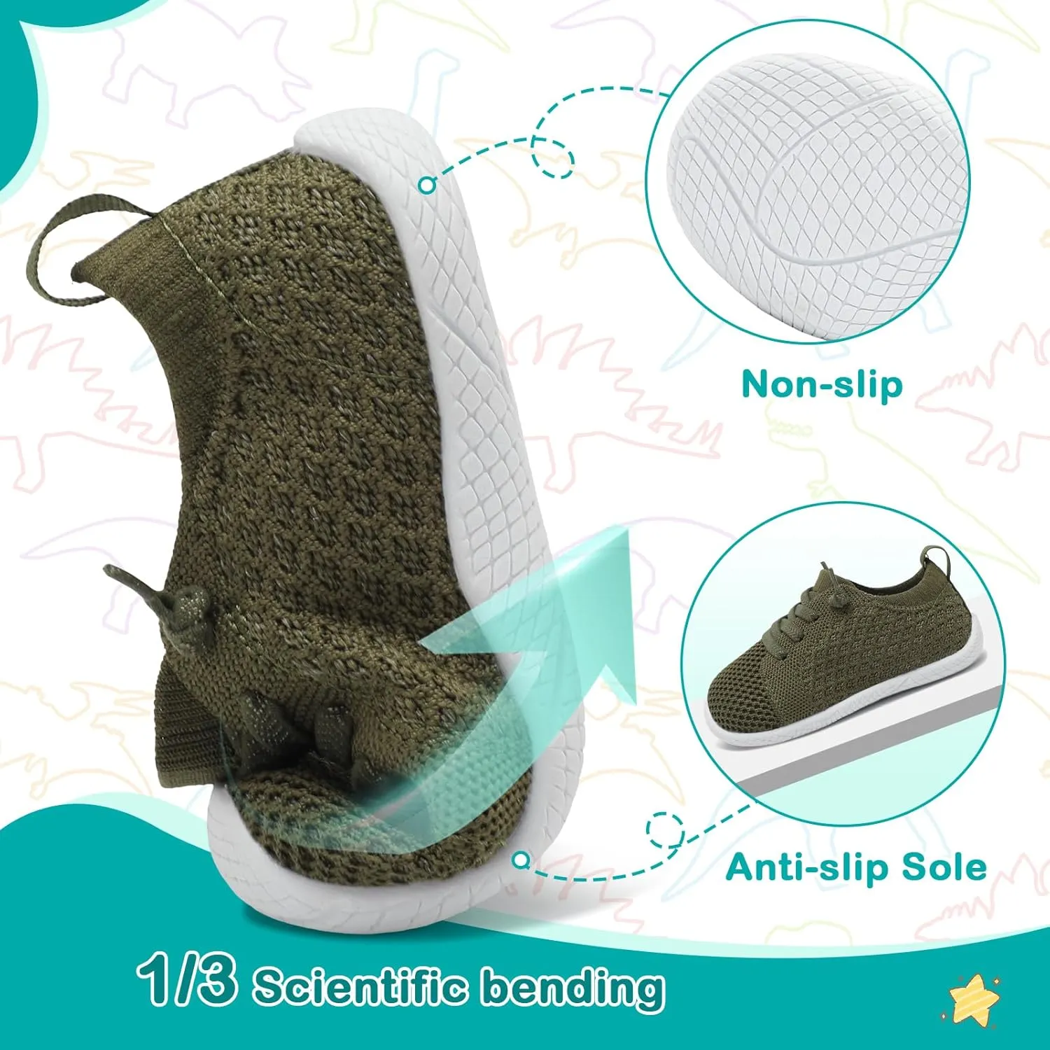 Toddler Boys Girls Shoes Barefoot Shoes Toddler Walking Shoes Kids Tennis Shoes Wide Lightweight Breathable Sneakers