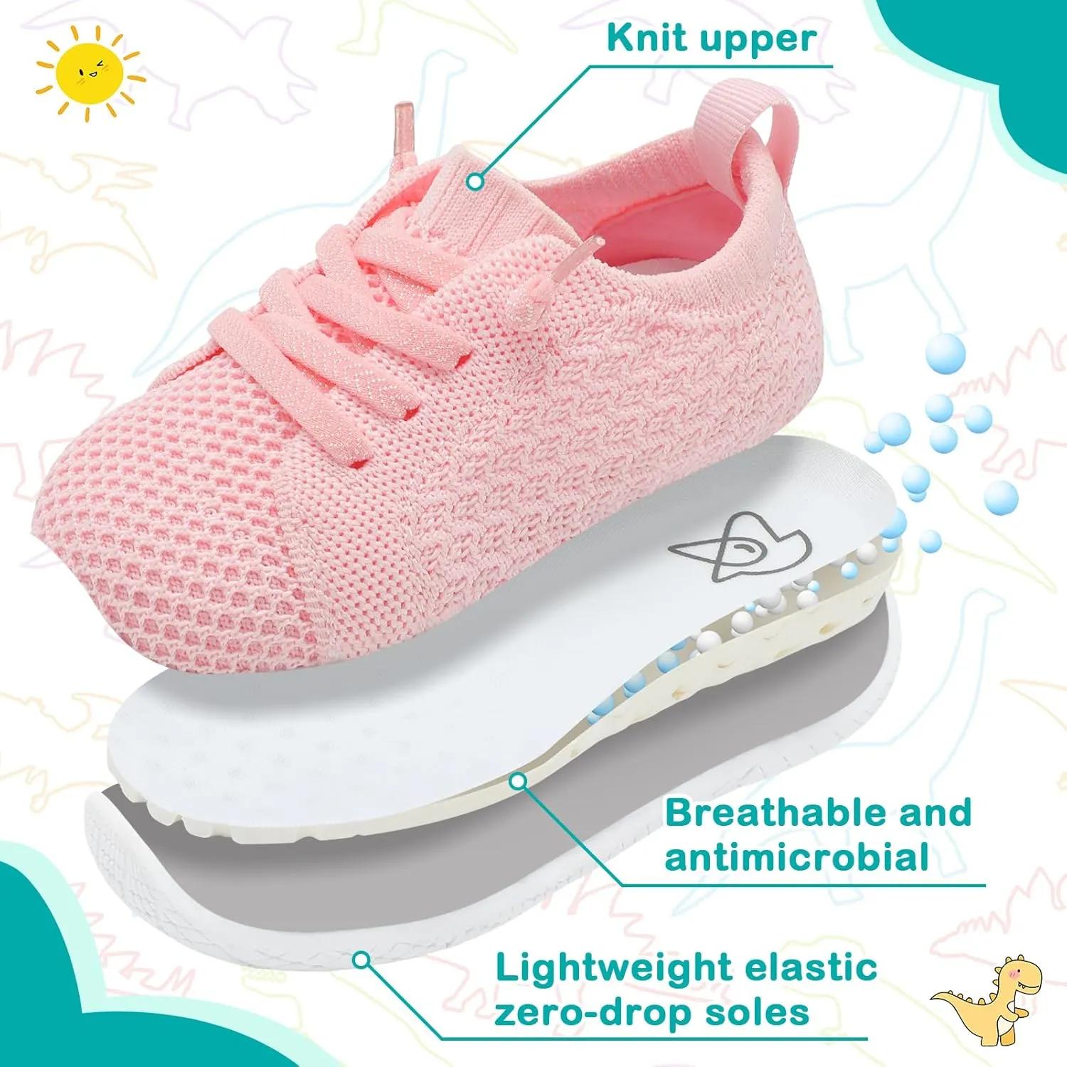 Toddler Boys Girls Shoes Barefoot Shoes Toddler Walking Shoes Kids Tennis Shoes Wide Lightweight Breathable Sneakers