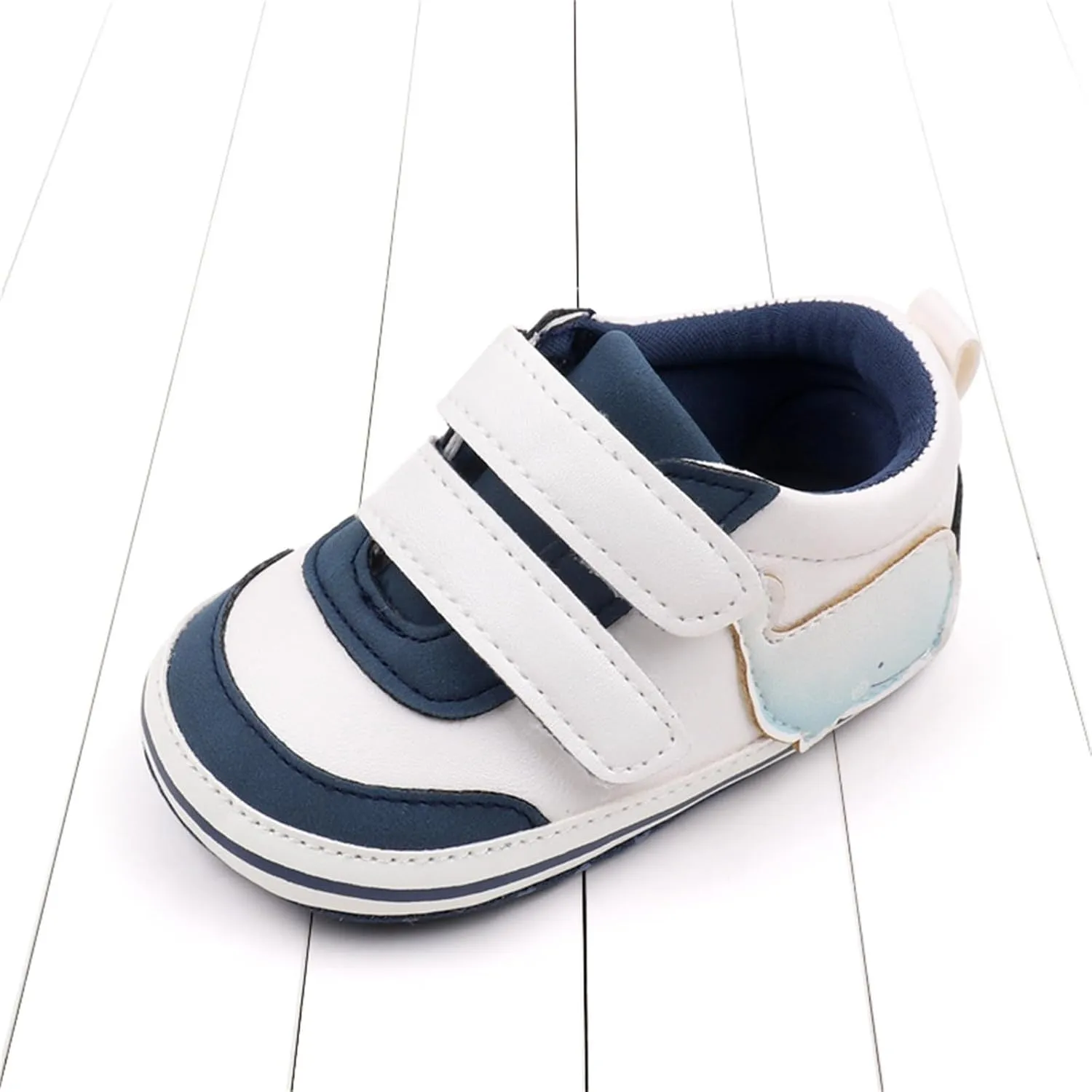 Toddler Boys Shoes Baby Soft Sole Patchwork Sneaker Kid Breathable Hook Loop Non Slip Walking Floor Casual Shoes