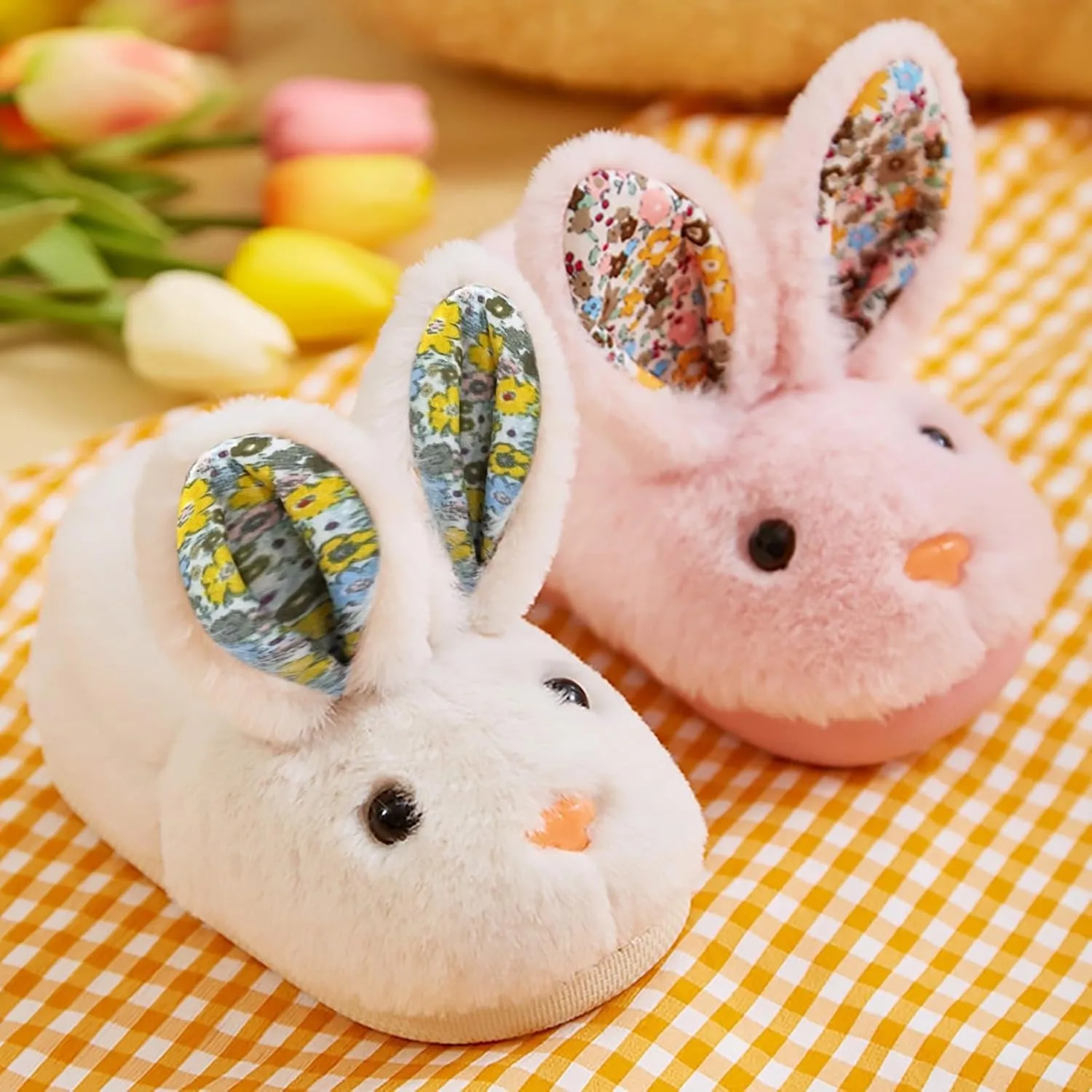 Toddler Bunny Slippers For Girls Boys Winter Warm House Shoes For Kids Winter Home Slippers Indoor Non Slip Slippers