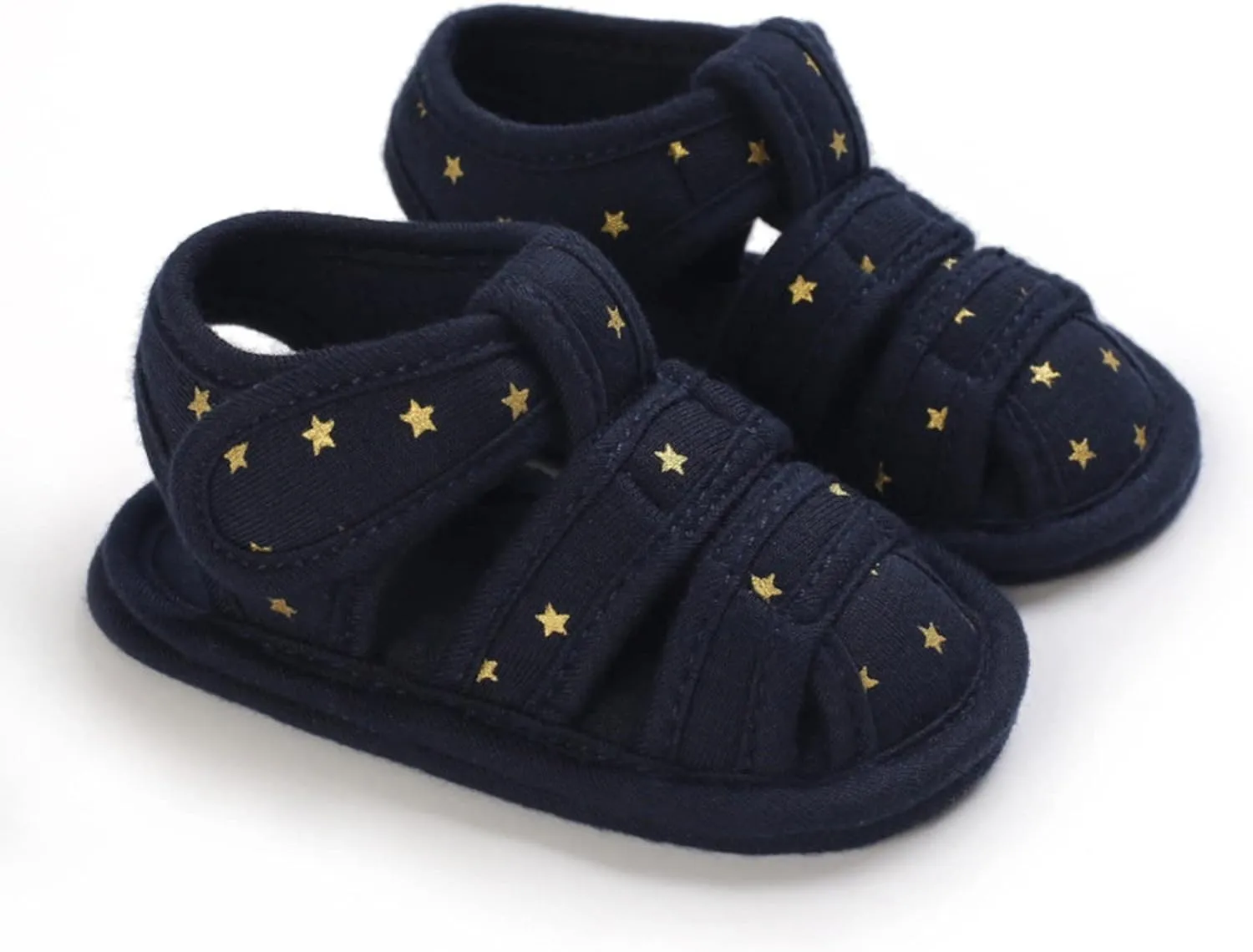 Toddler Cotton Gldiator Sandals Comfy Breathable Closed Toe Flat Shoes Baby Boys Girls Indoor Infant Walking Shoes