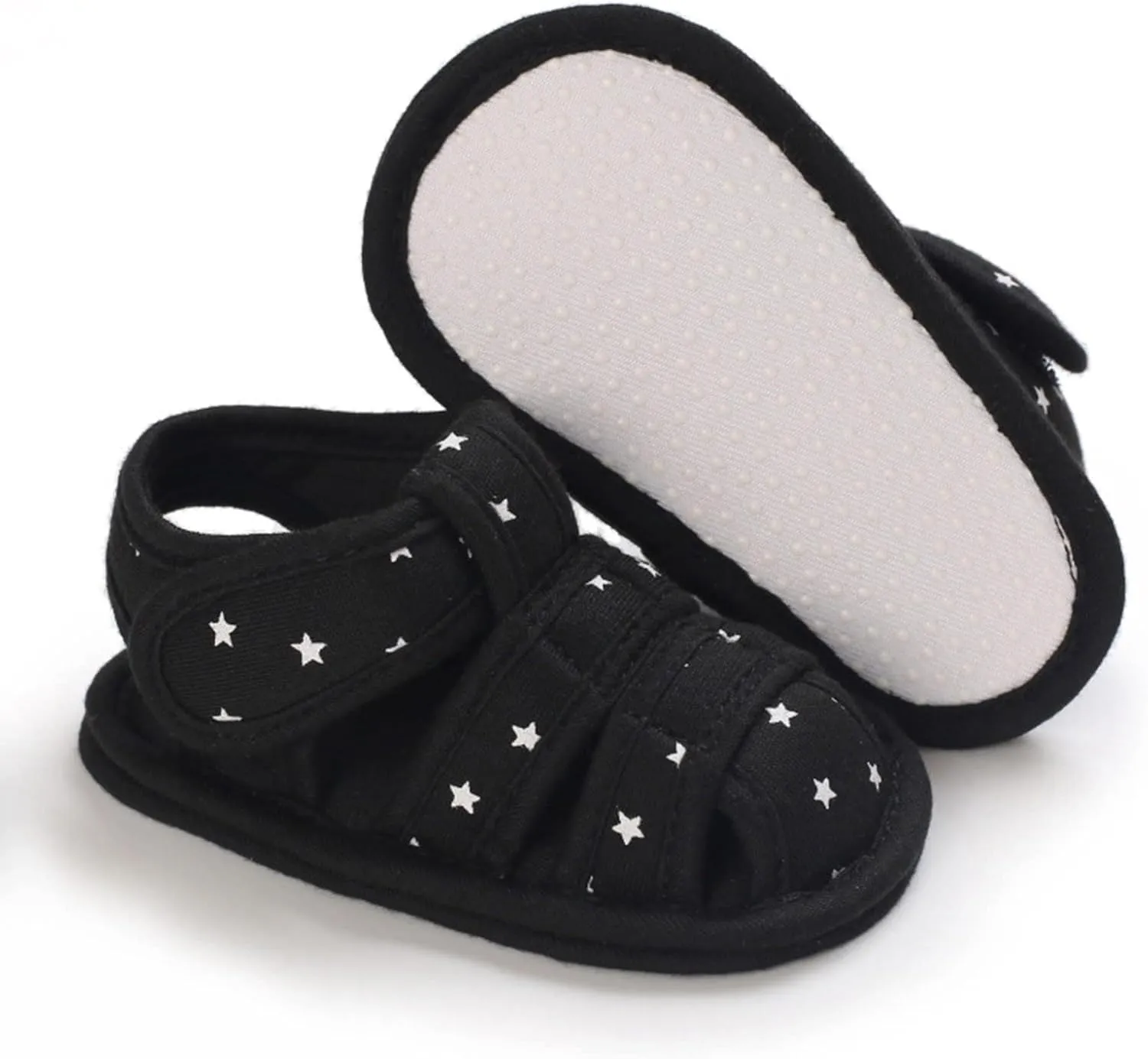Toddler Cotton Gldiator Sandals Comfy Breathable Closed Toe Flat Shoes Baby Boys Girls Indoor Infant Walking Shoes