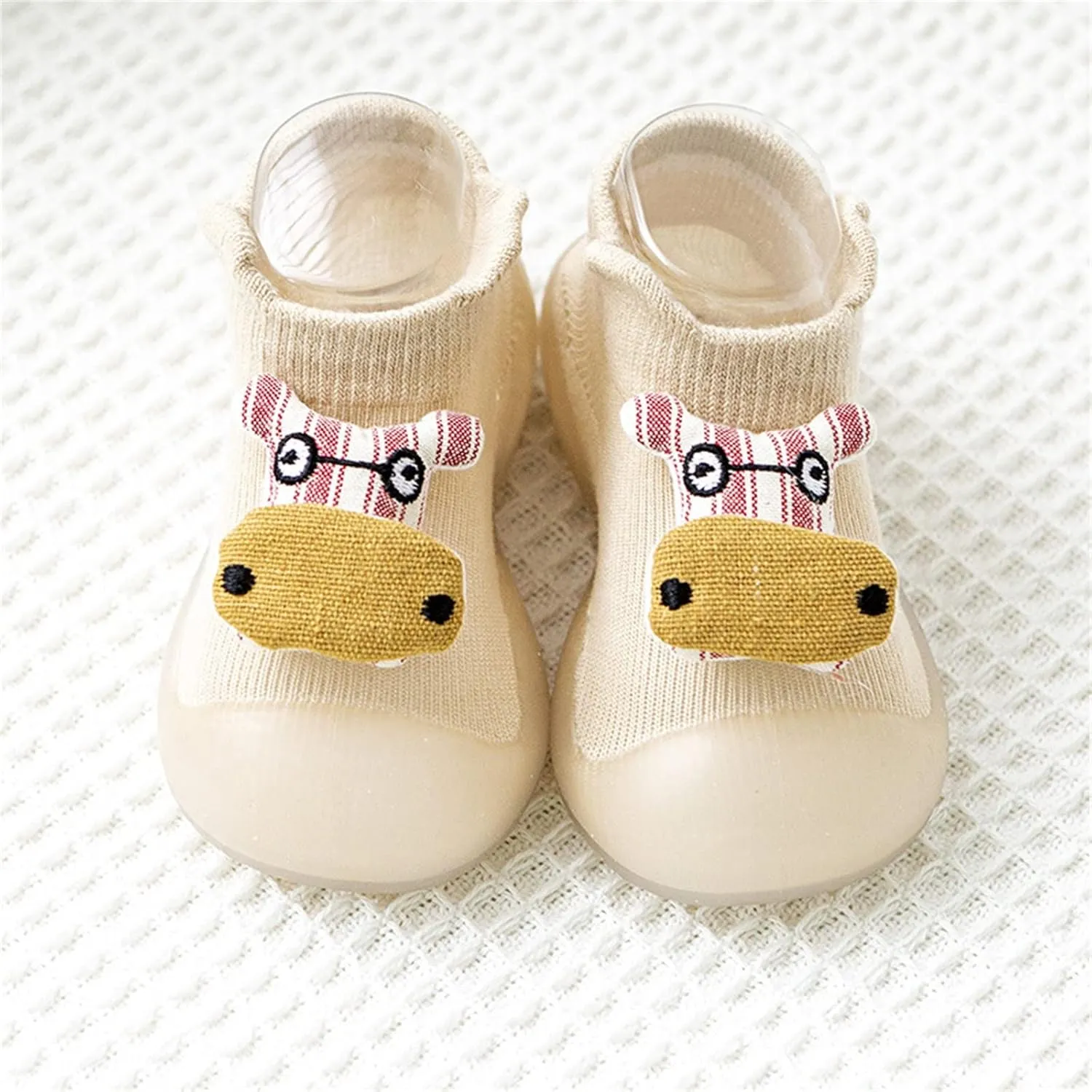 Toddler Cute Cartoon Socks Shoes Boys Girls First Walking Shoes Soft Soles Non Slip Shoes Baby Sock Shoes