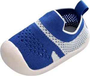 Toddler Cute Shoes Girls Boys Leisure Shoes Mesh Soft Bottom Breathable Slip On Sport Shoes Socks Flat Bottom Sneakers