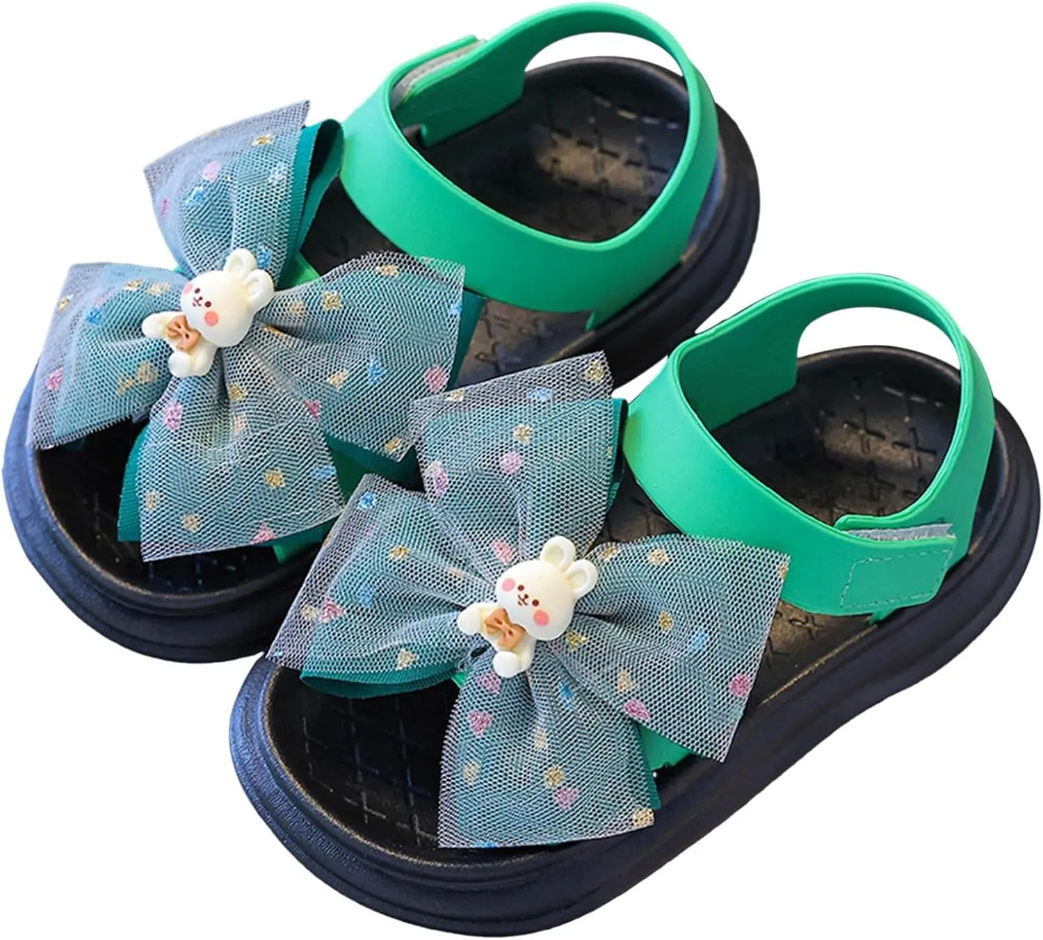 Toddler Girls Dress Sandals Tulle Bow Soft Flat Shoes Toddler Baby Girls Summer Flower Shoes Wedding ay Sandals