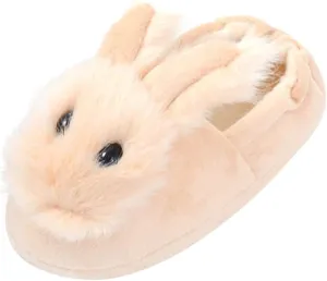 Toddler Girls Slippers Cartoon Plush Warm Shoes
