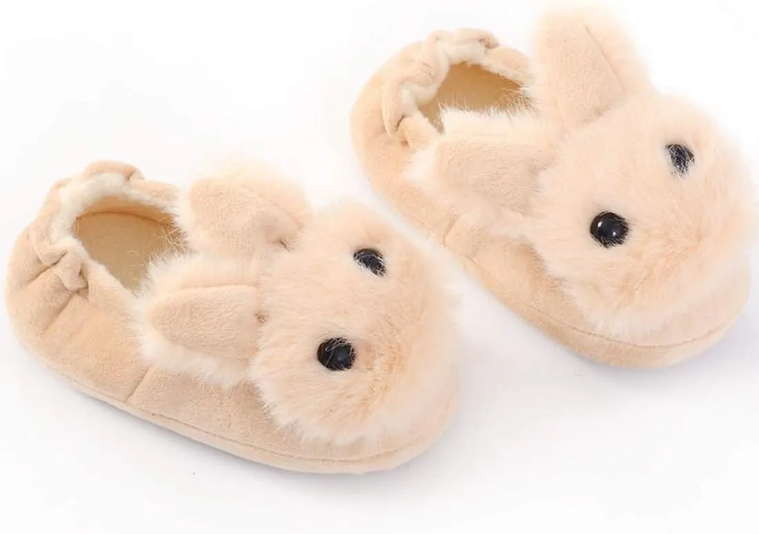Toddler Girls Slippers Cartoon Plush Warm Shoes