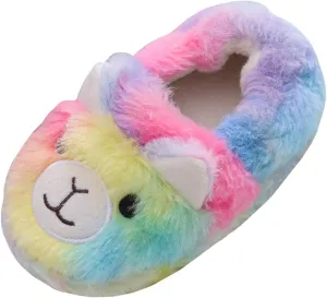 Toddler Girls Slippers Cartoon Plush Warm Shoes