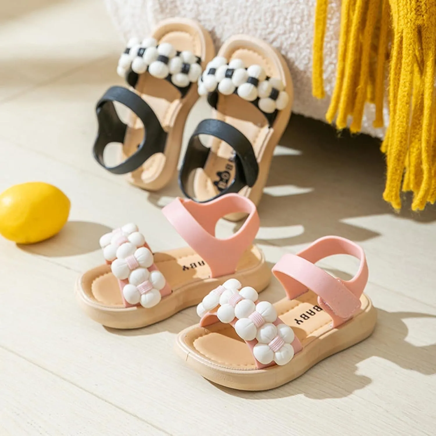 Toddler Girls Thickened Sole Sandals Fashion Soft Sole Open Toe Beach Water Children's Cute Indoor House Slippers