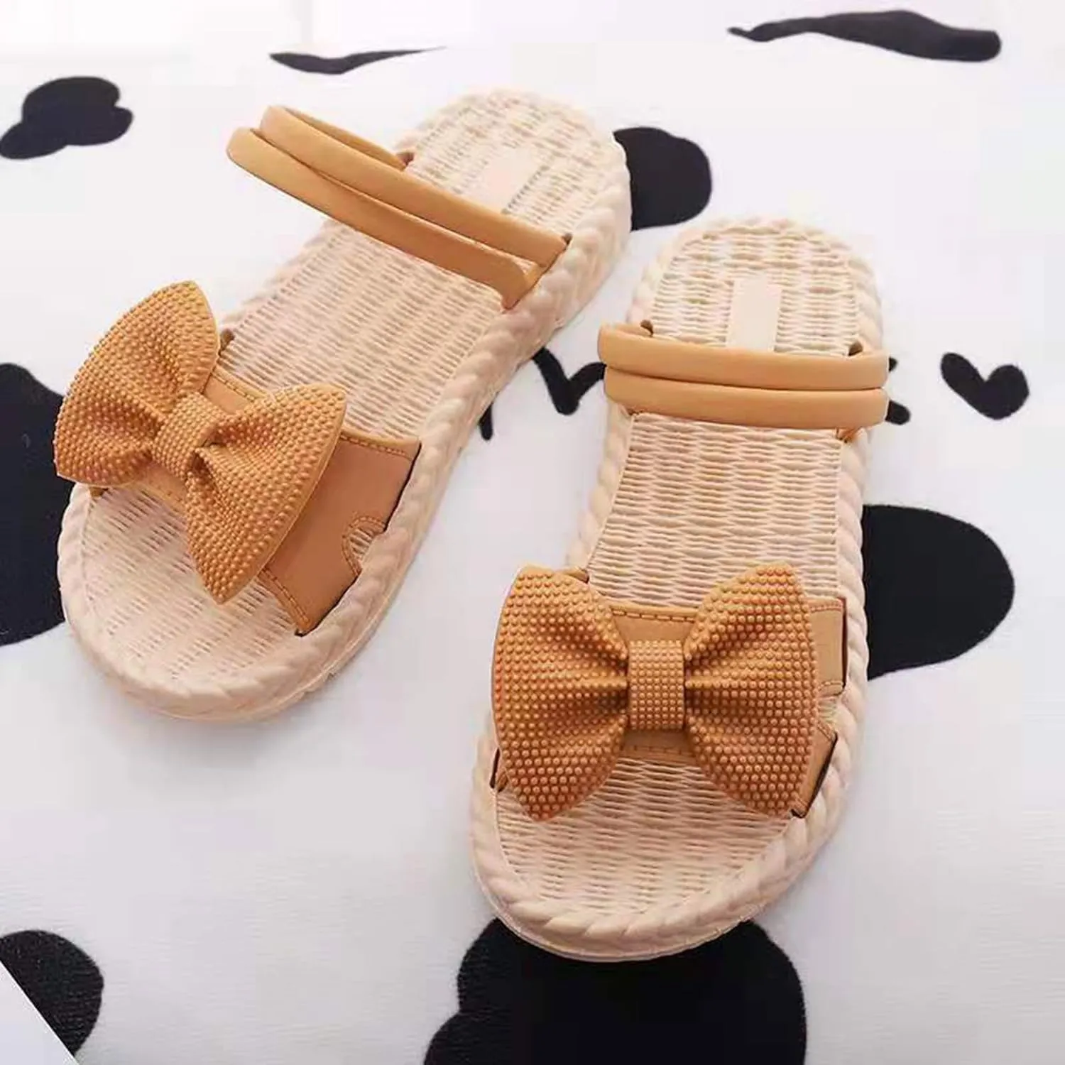 Toddler Kids Infant Girls Soild Bowknot Princress Shoes Soft Sole Non Slip First Walkers Prewalker Soccer Slide Sandals
