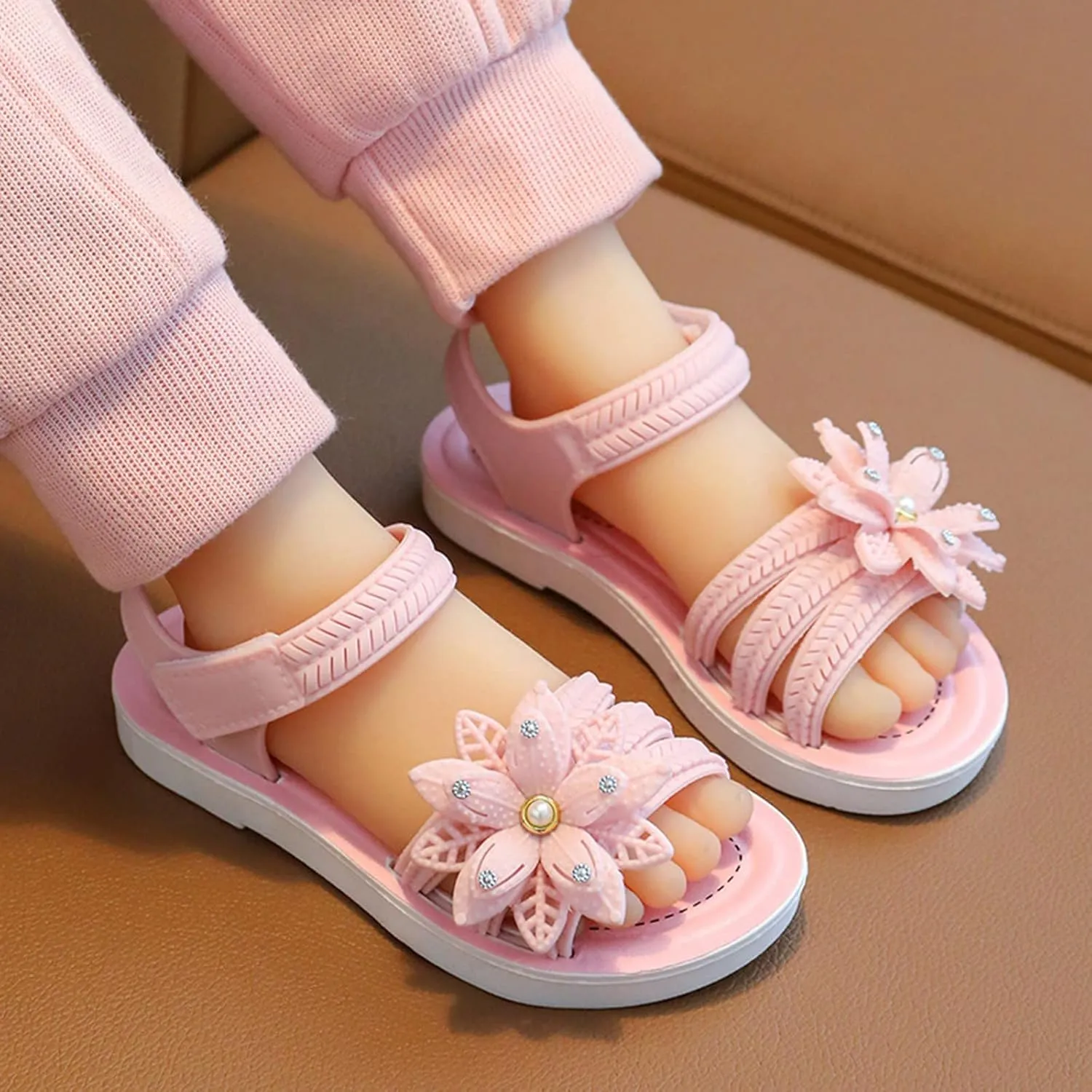 Toddler Kids Shoes Girls Sandals Summer New Soft Sole Non Slip Comfortable Fashion Princess Shoes Bow Sandals
