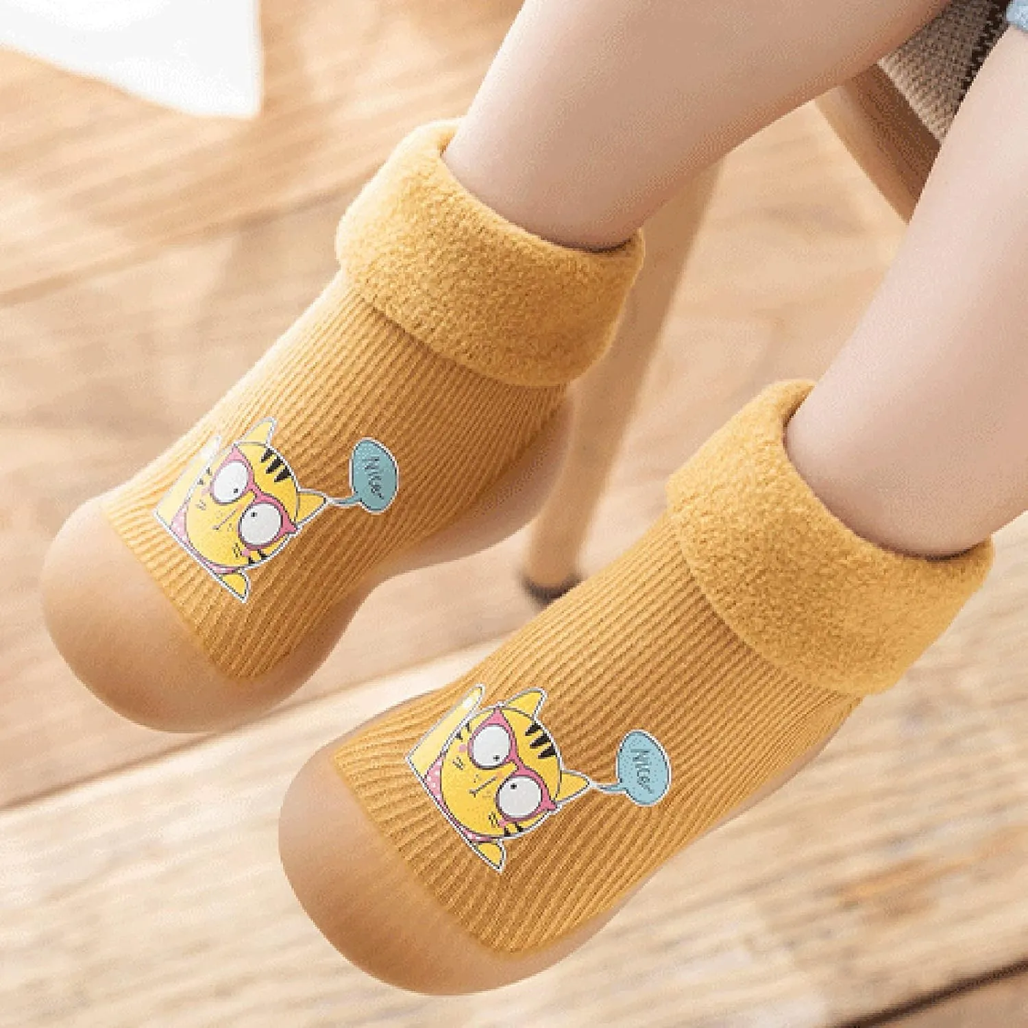 Toddler Light up Shoes Girls Rubber Boys Girls Sole Toddler Knit Soft Warm Baby Stocking Shoes Shoes for Girls