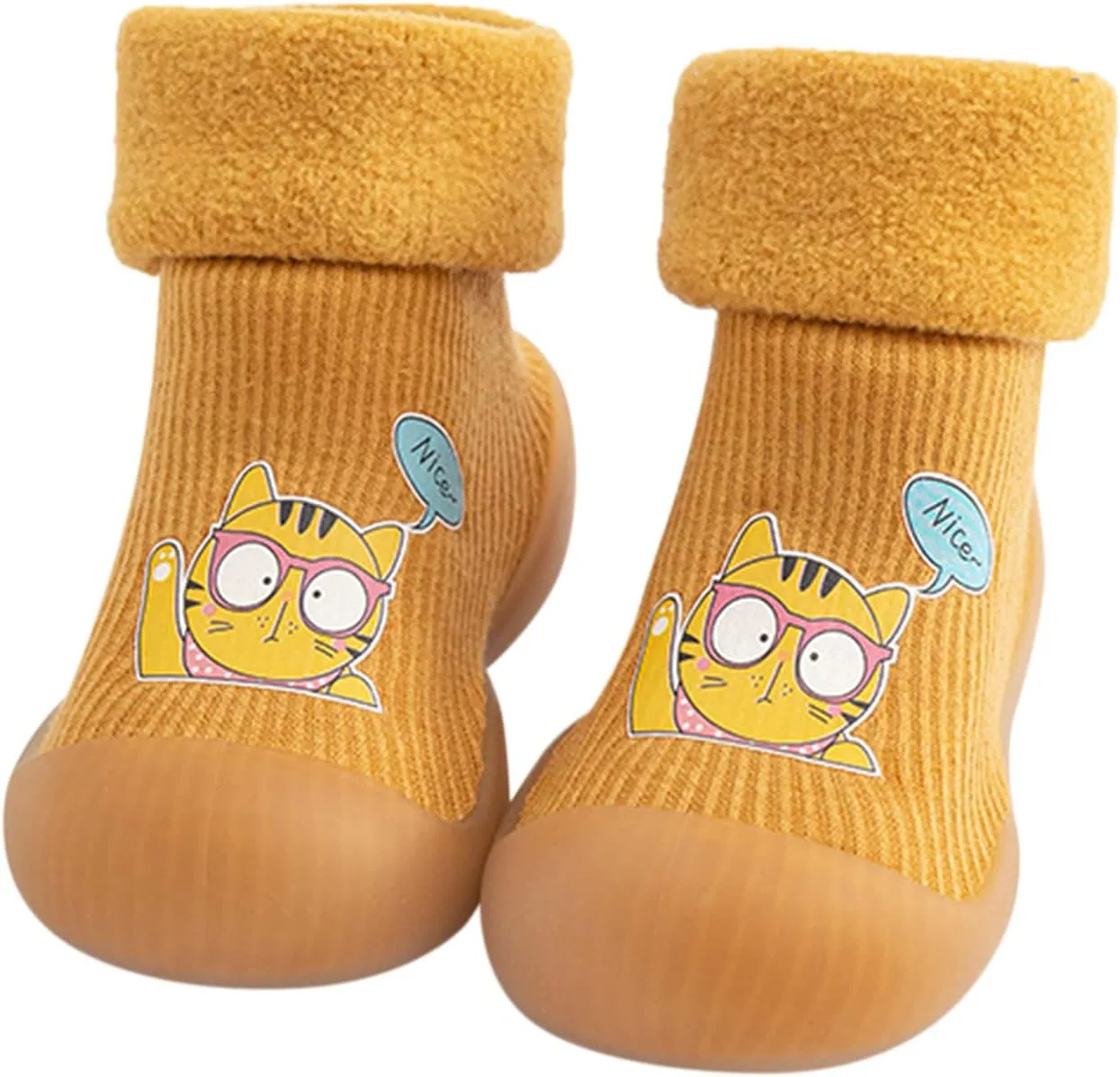 Toddler Light up Shoes Girls Rubber Boys Girls Sole Toddler Knit Soft Warm Baby Stocking Shoes Shoes for Girls
