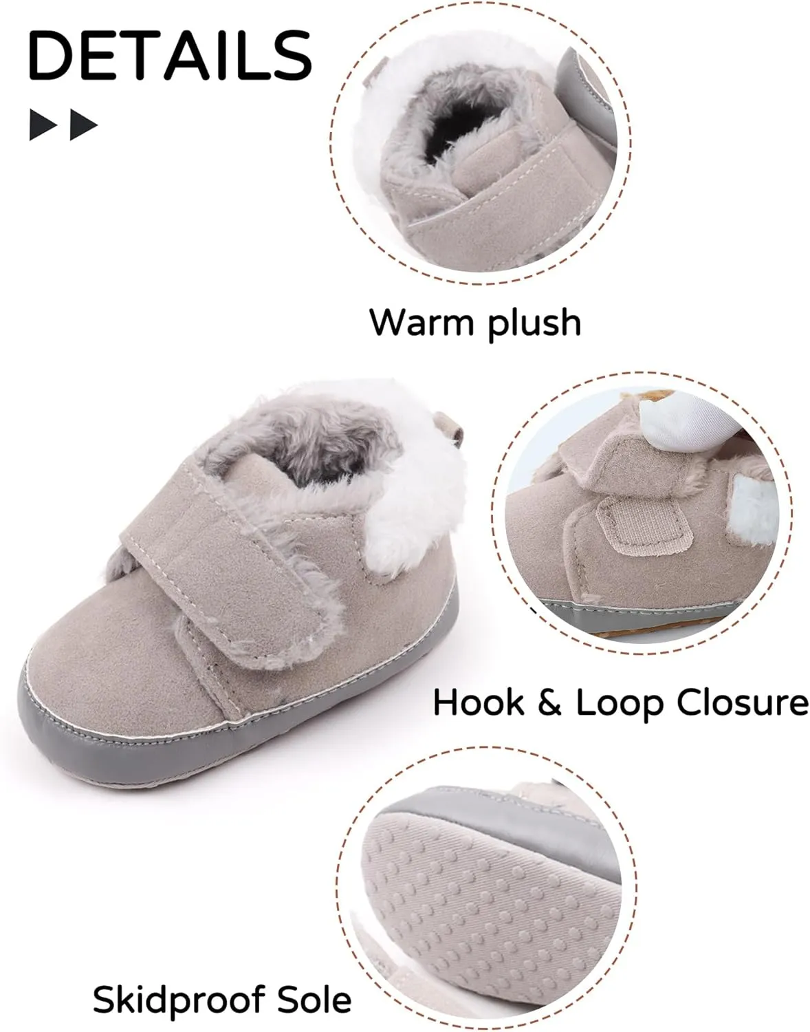 Toddler Slippers Girls Boys Non Slip Fuzzy House Shoes Soft Sole Baby Indoor Socks Walkers Boots