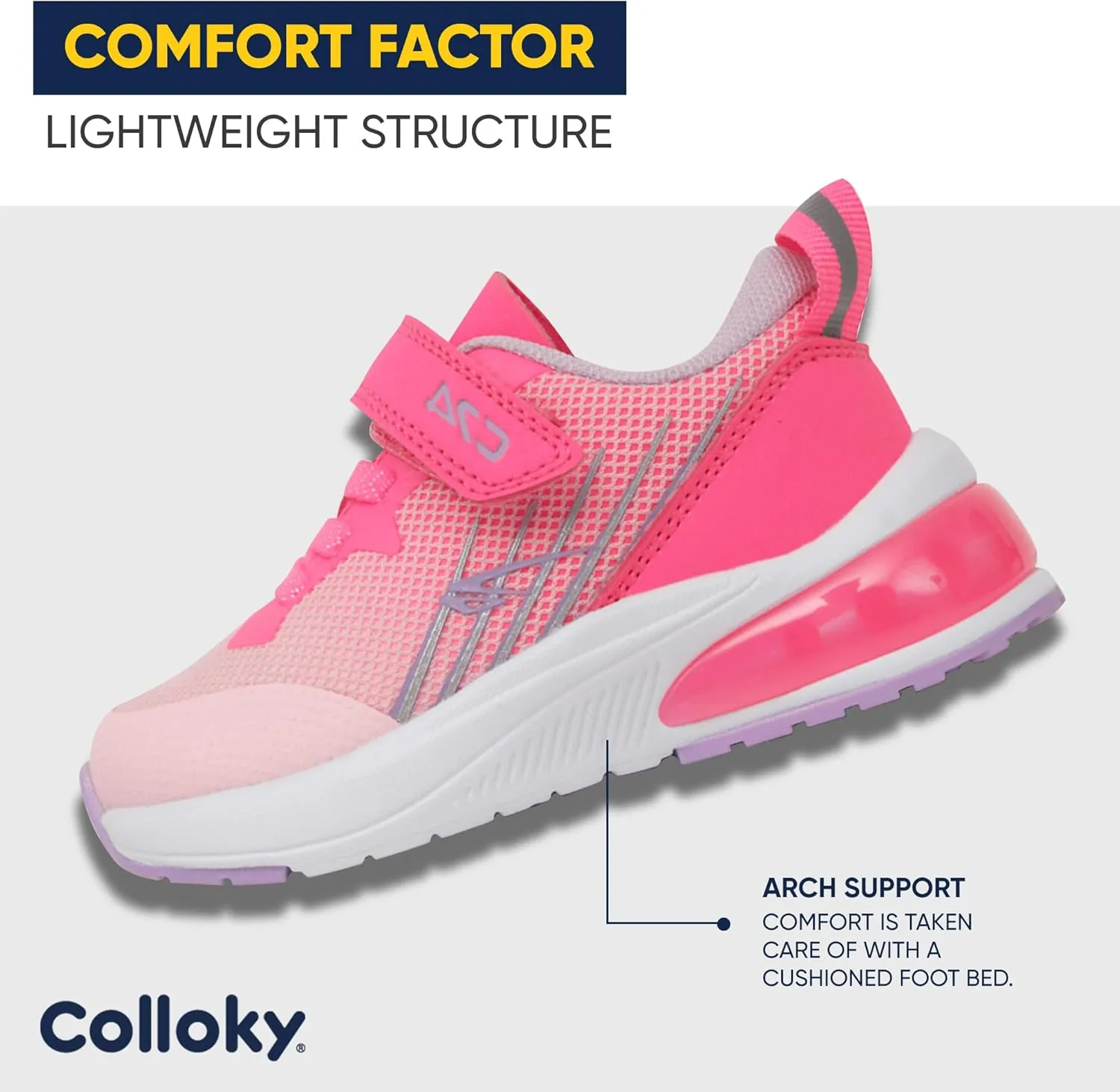 Toddler Sport Shoes for Boys and Girls - Washable Sneakers, Lightweight Design with Soft Soles & Adjustable Strap for Active Kids