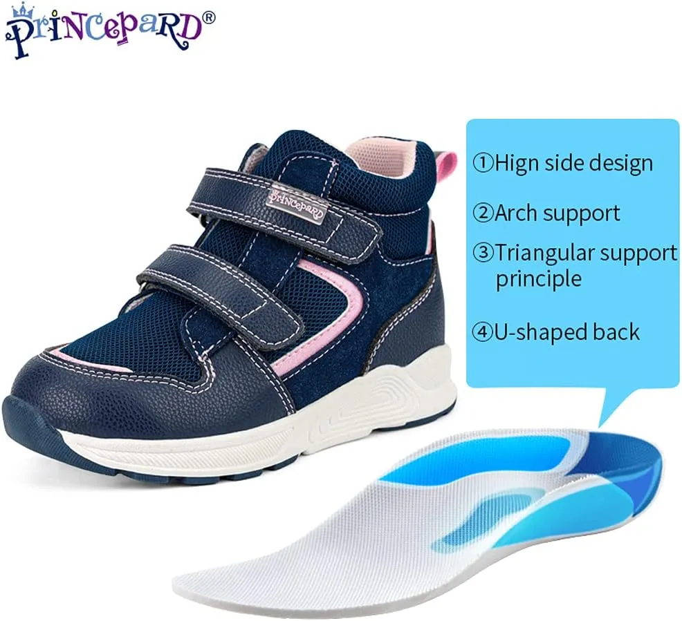 Toddlers Orthopedic ShoesKids High-top Corrective Sneakers for Boys and Girls with Arch and Ankle Support, Non-Slip Soles